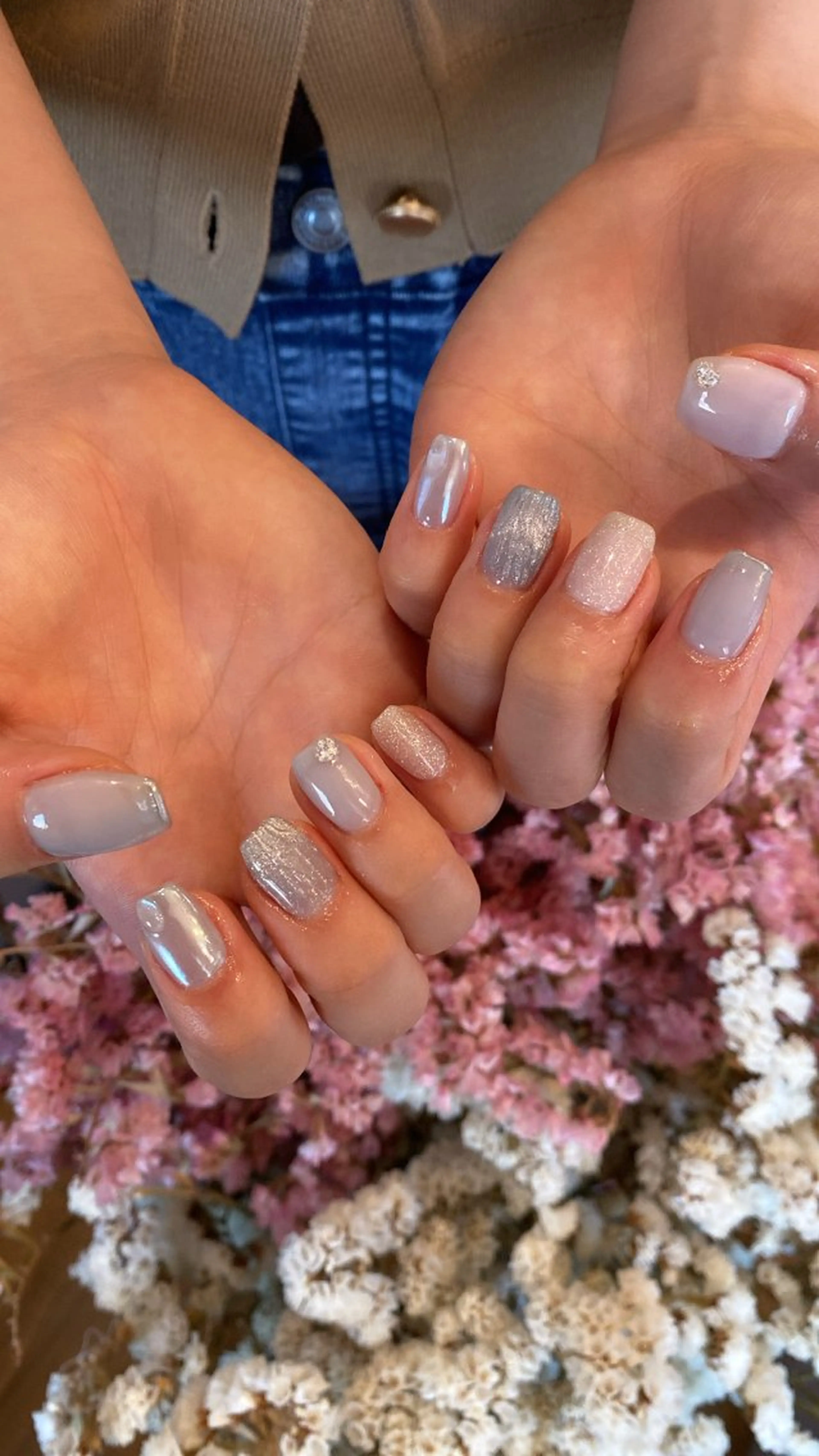 ネイル ハンドネイル crystal ⭐︎ colorのネイルデザイン