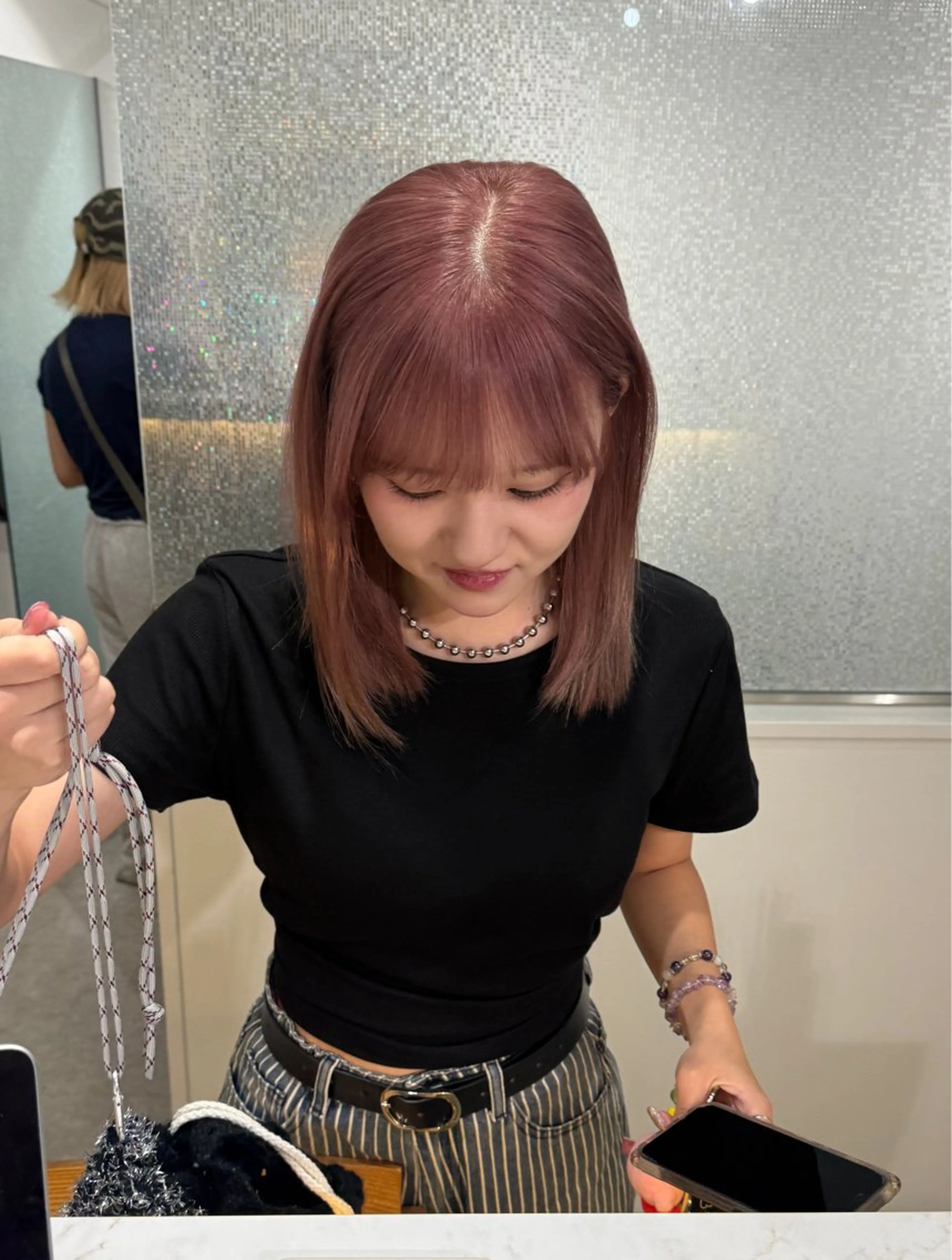 ミディアム ヘアカラー 似合わせスタイル☁️ 堀内志茉🍀のヘアスタイル