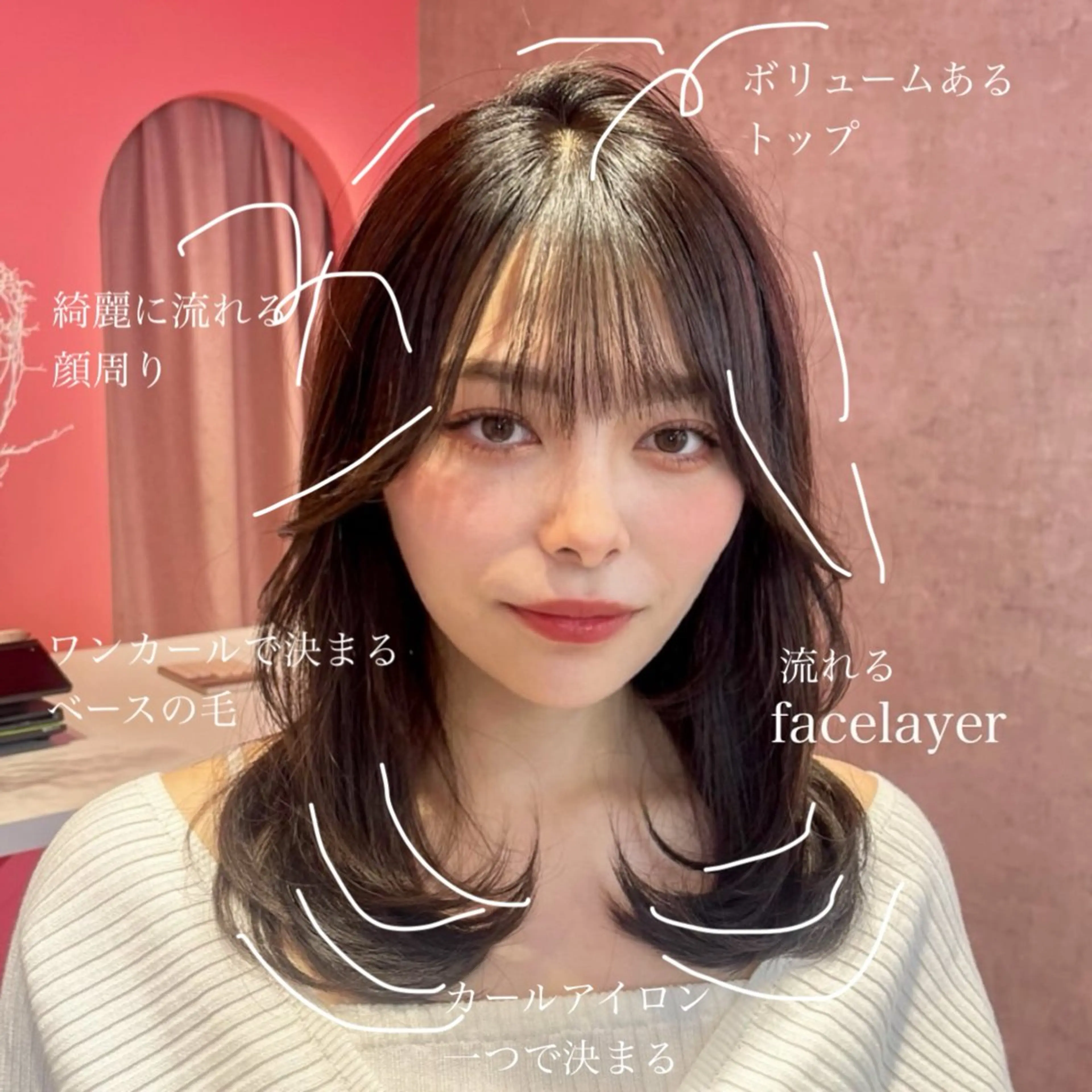 ミディアム カラー 山崎/ボブ縮毛矯正 レイヤー髪質改善のヘアスタイル