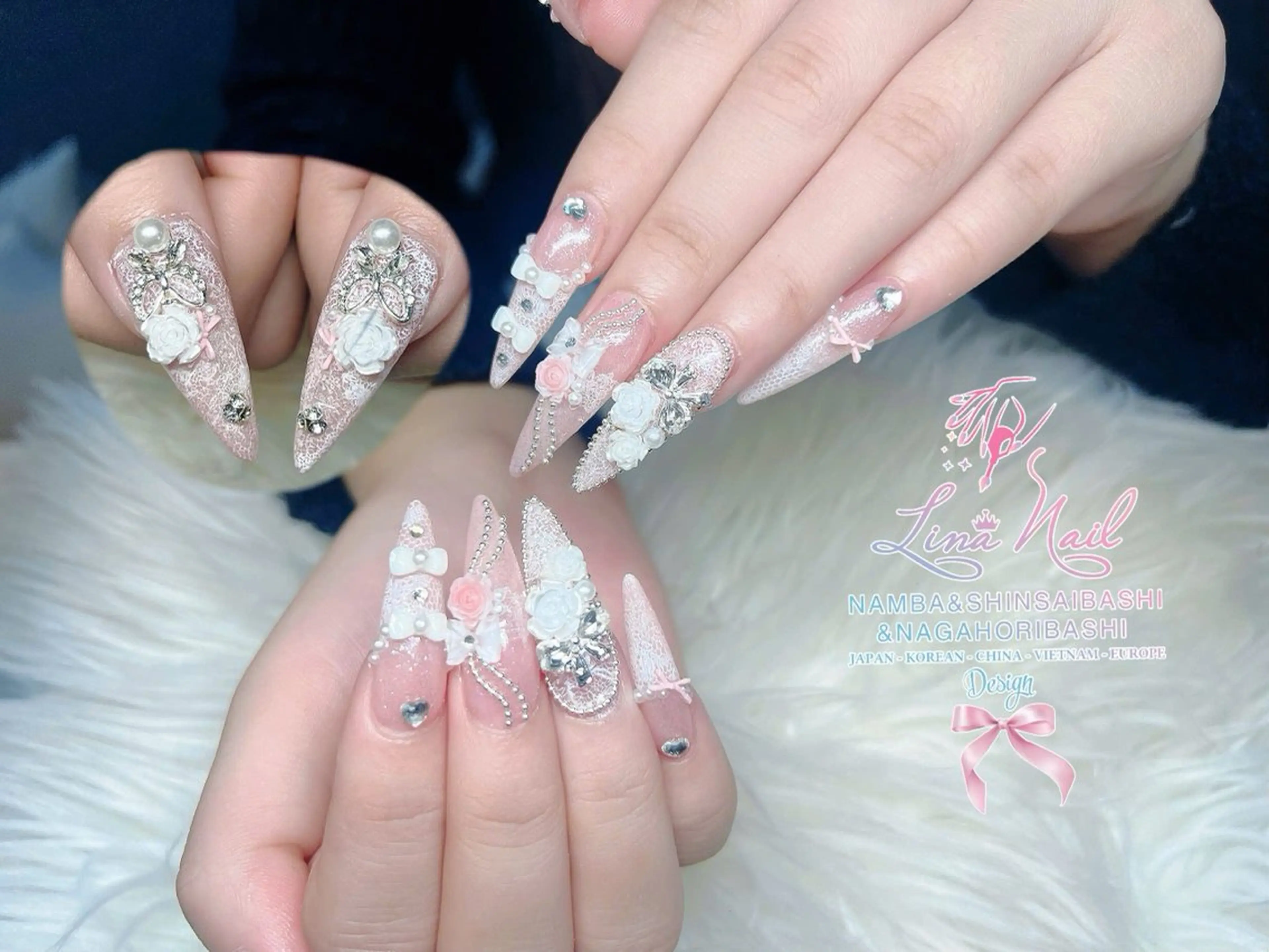 ネイル チークネイル 桜ネイル フラッシュネイル フットネイル ジェルネイル ハンドネイル リナネイル アメ村心斎橋店のネイルデザイン