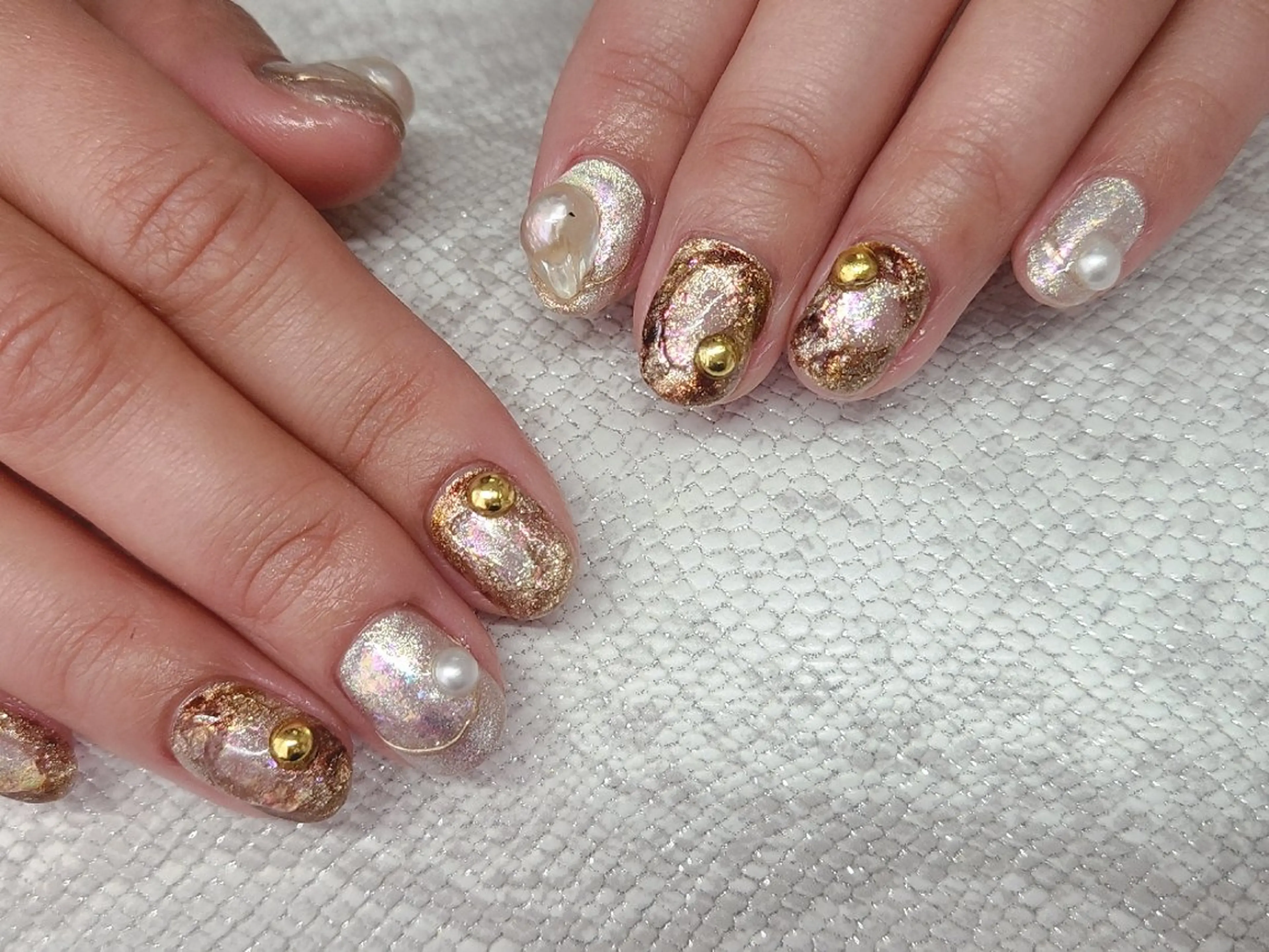 ネイル キラキラネイル ニュアンスネイル 石渡 美弥のネイルデザイン