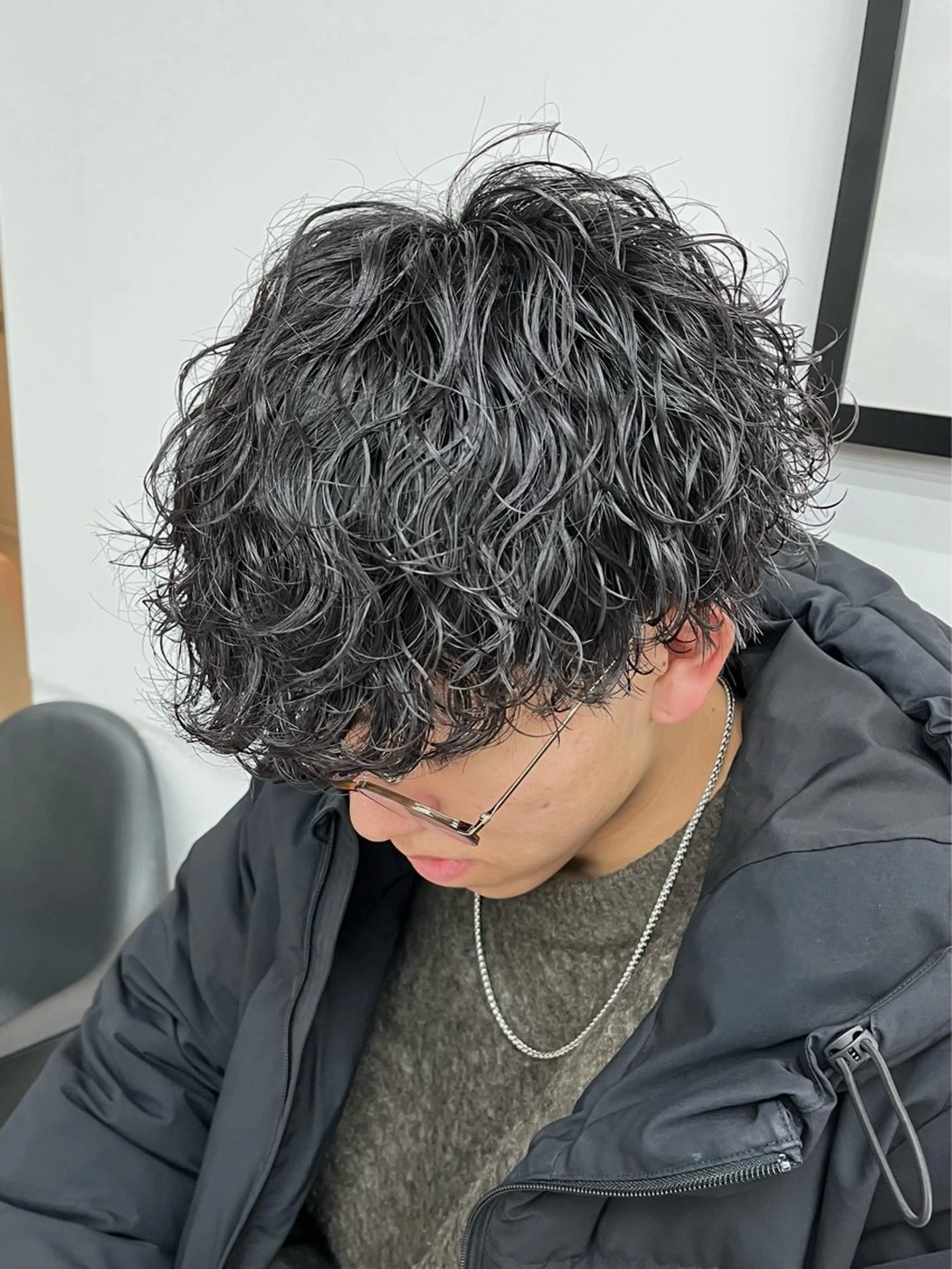 ショート パーマ メンズ メンズパーマ 波巻きパーマ スパイラルパーマ カット パーマ 新潟メンズパーマ 新潟駅/小田拓実のヘアスタイル