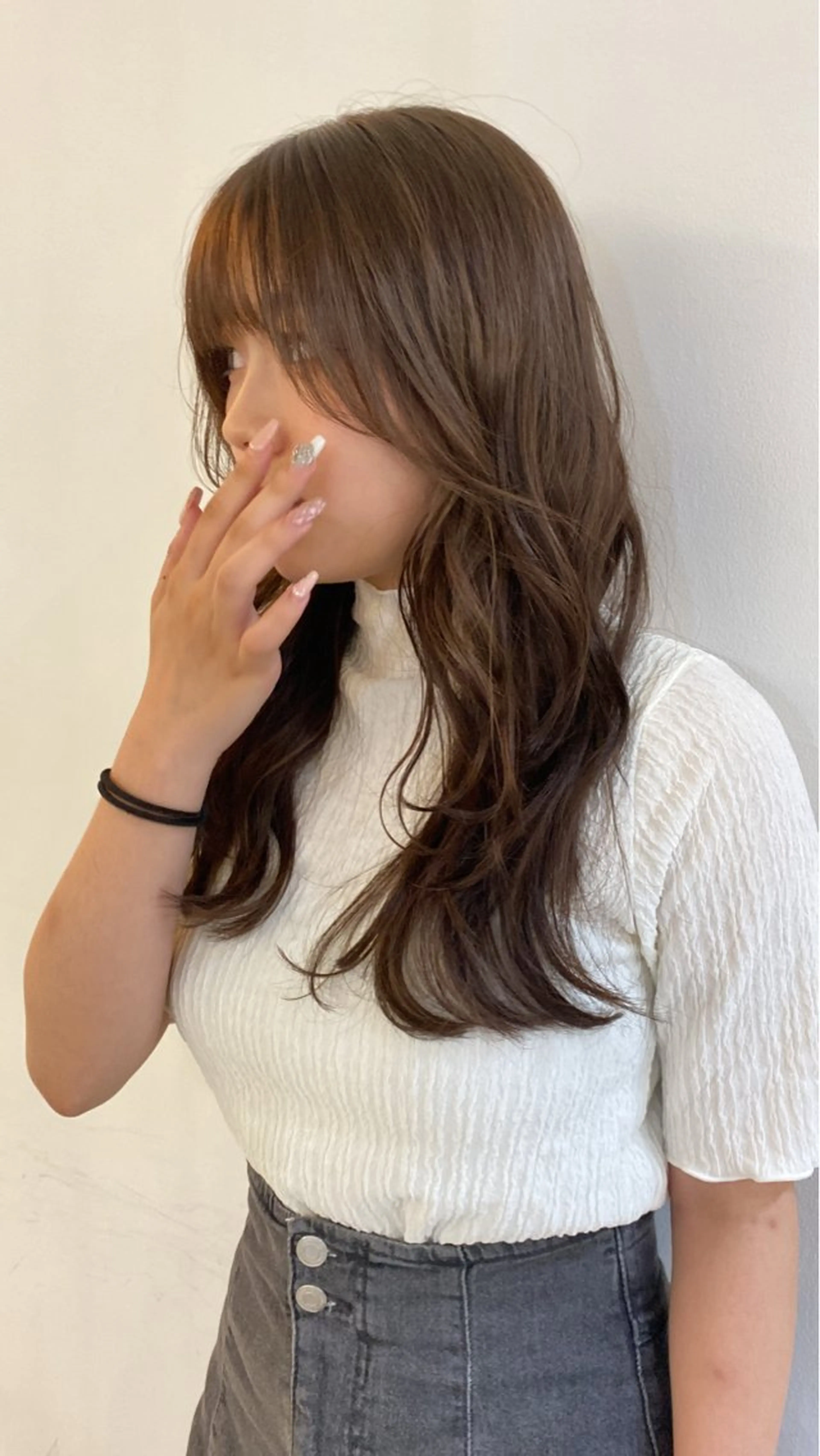 ロング 顔まわりレイヤー レイヤーカット ロング hyuga/パーマ /ニュアンスパーマのヘアスタイル