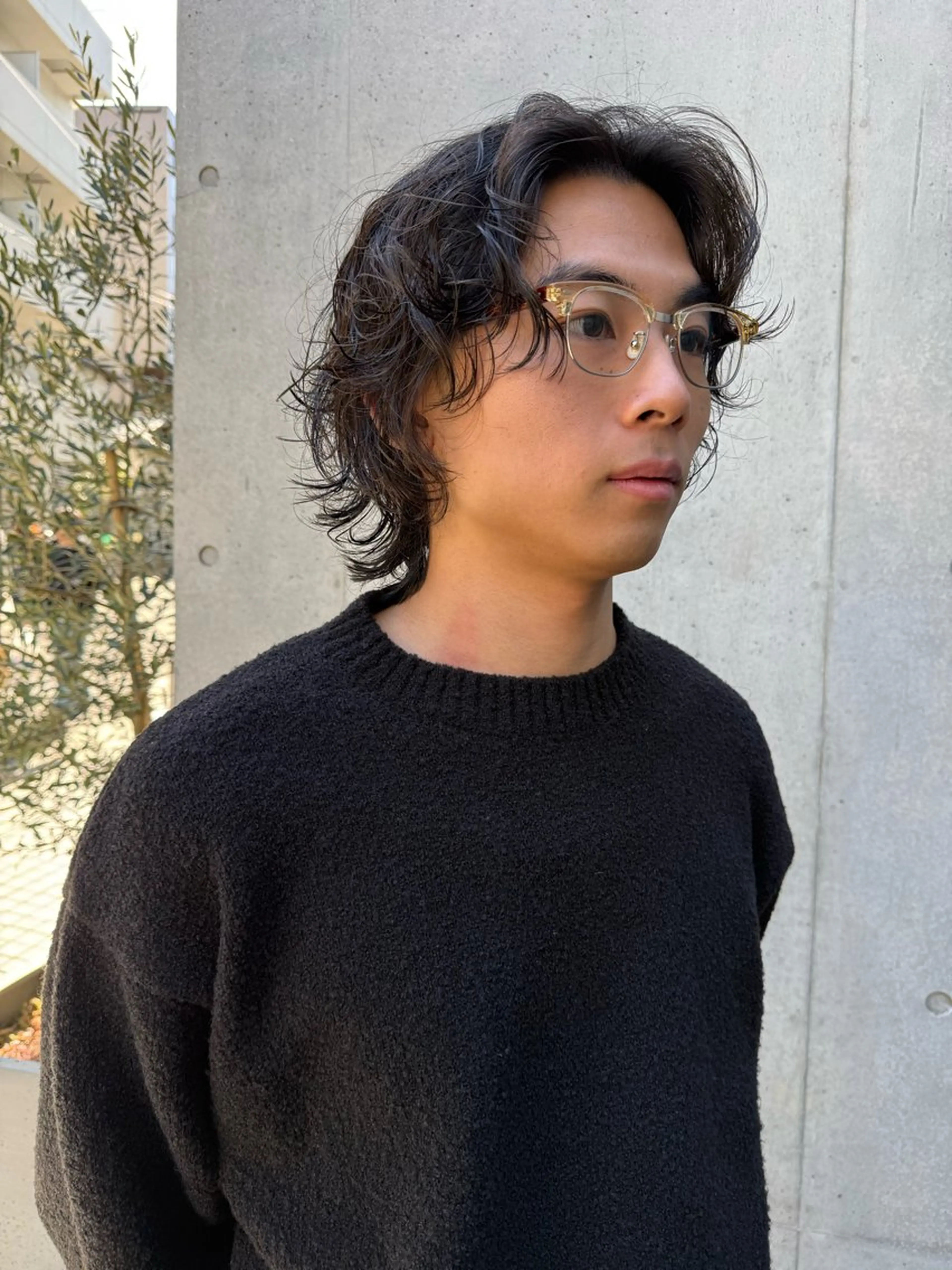 パーマ メンズ カット パーマ トリートメント パーマ/透明感カラー /ボブ/吉田一生のヘアスタイル