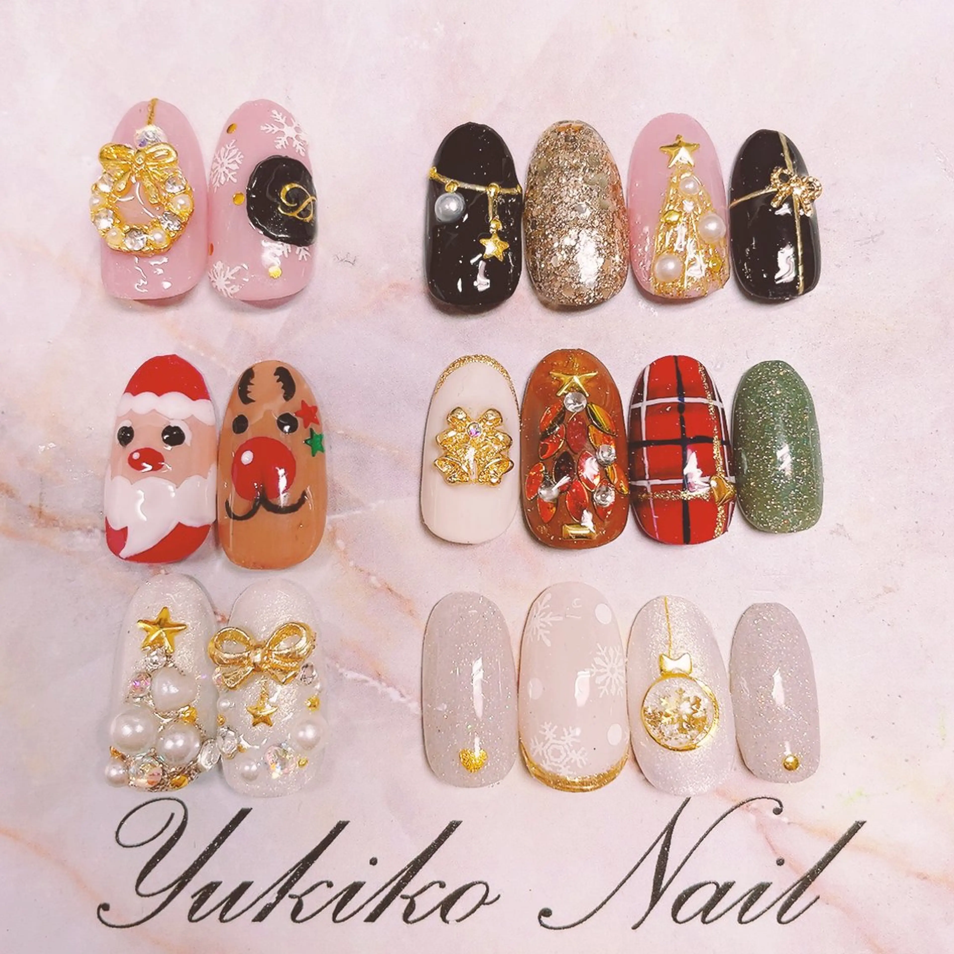 ネイル 冬ネイル クリスマス ユキコ ネイルのネイルデザイン
