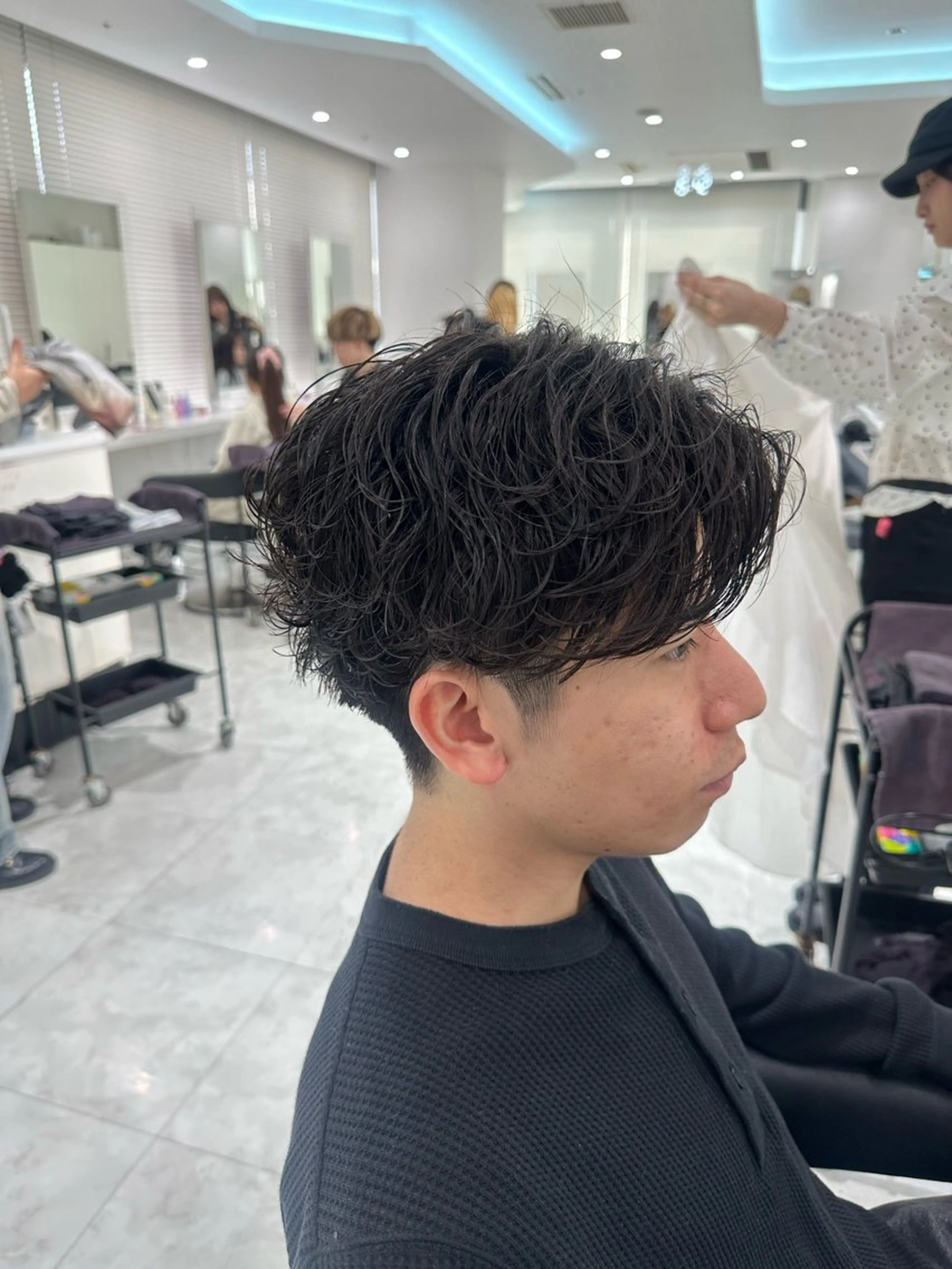 ショート パーマ メンズ カット パーマ 🐺韓国風メンズ特化 あさひ🐺のヘアスタイル