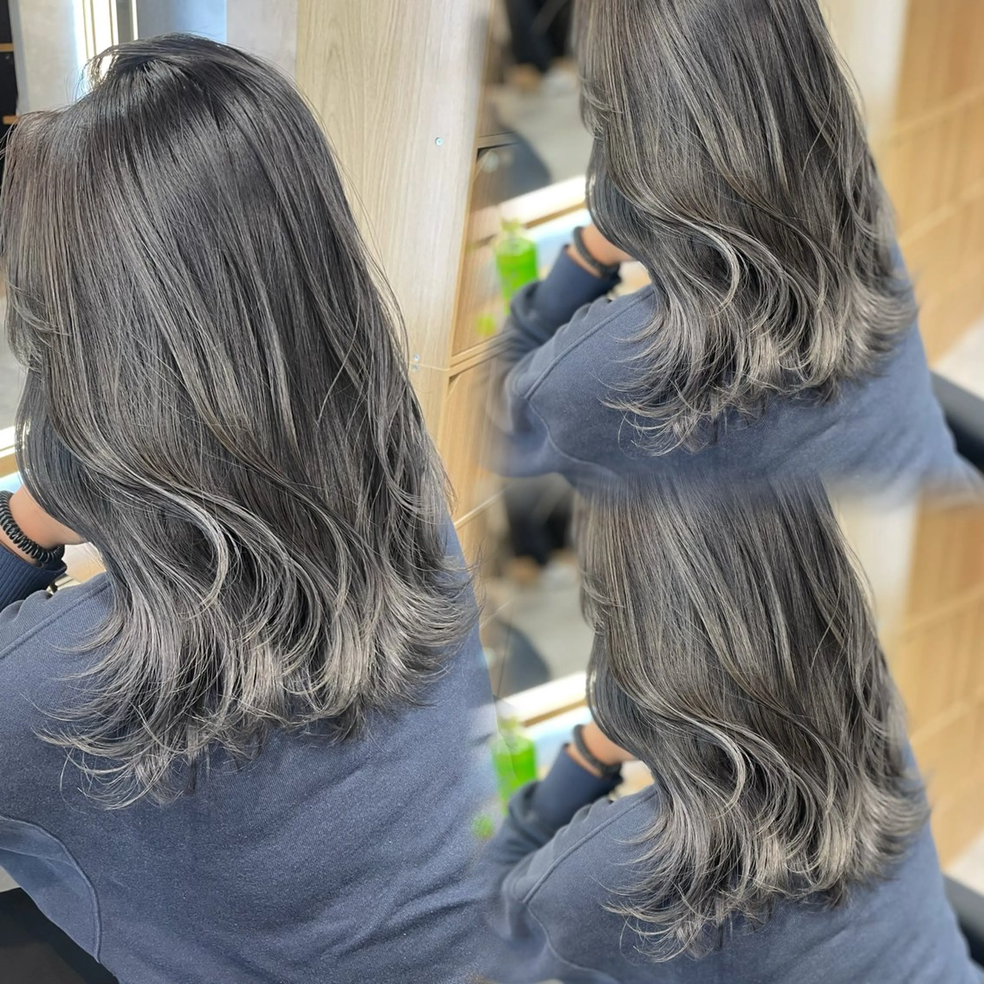 セミロング カラー ヘアアレンジ ヘアカラー トリートメント 透明感カラー/推しカ ラー☁️JURAのヘアスタイル