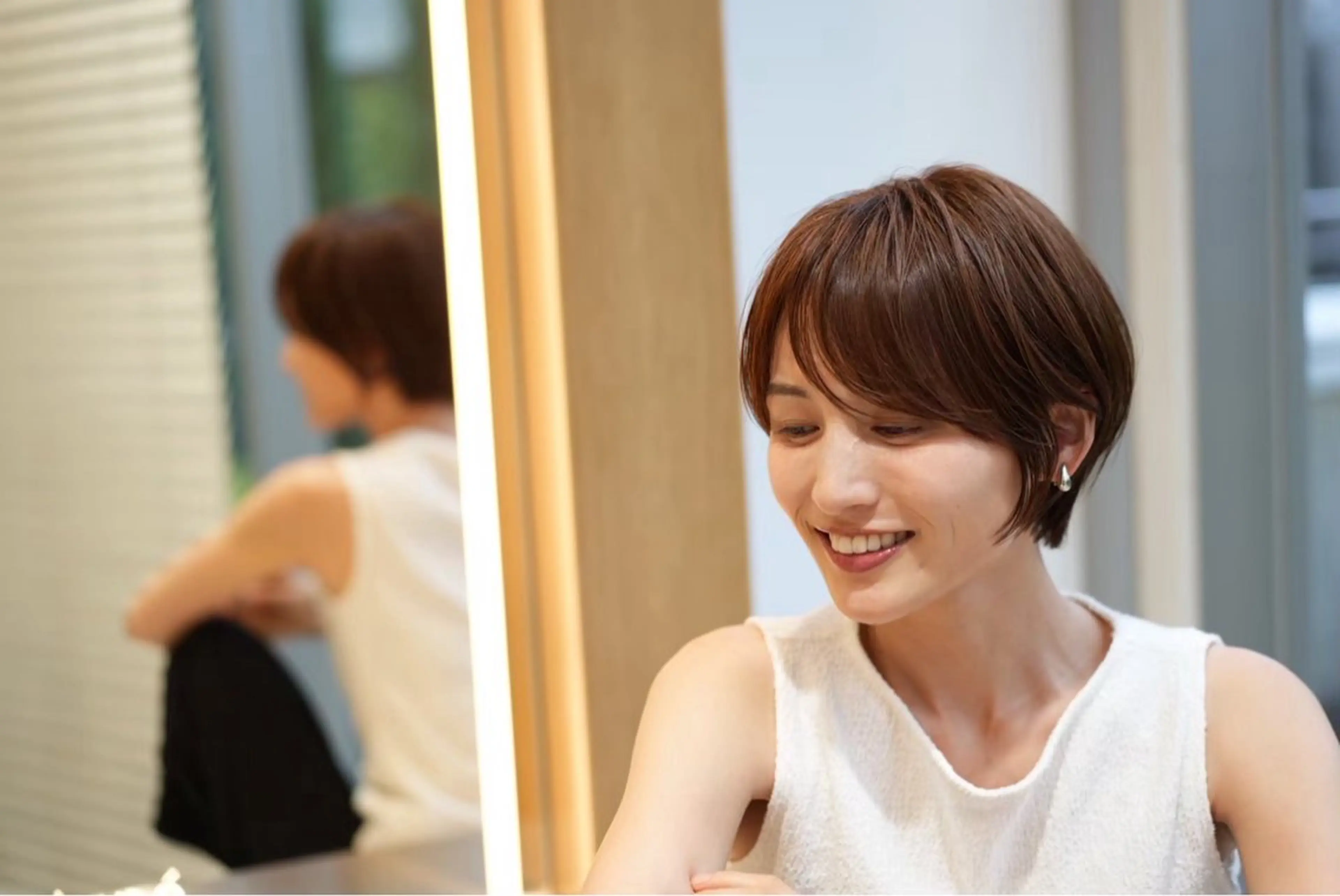 ショート 透明感カラー/伊藤 陸/soigneのヘアスタイル