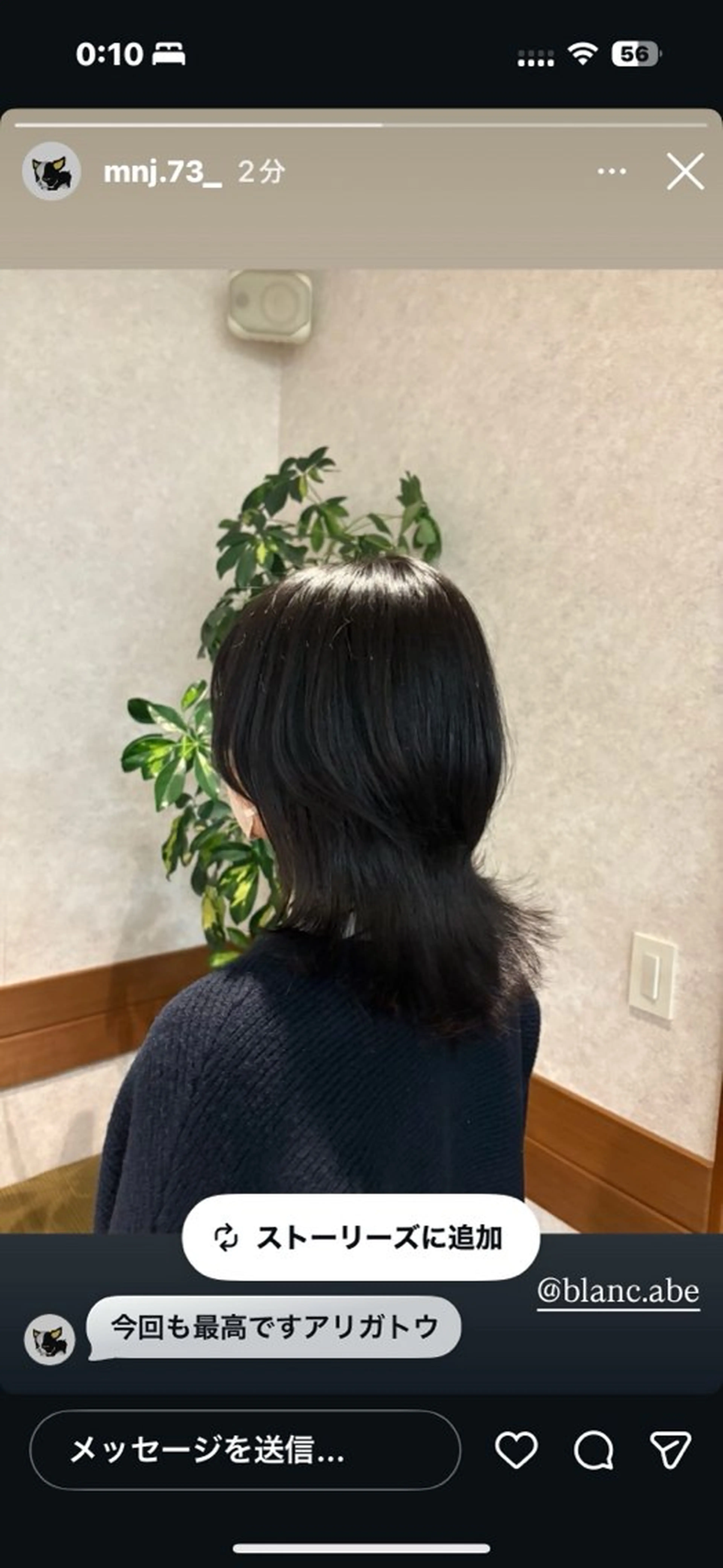 セミロング ウルフカット 阿部 叶夢のヘアスタイル