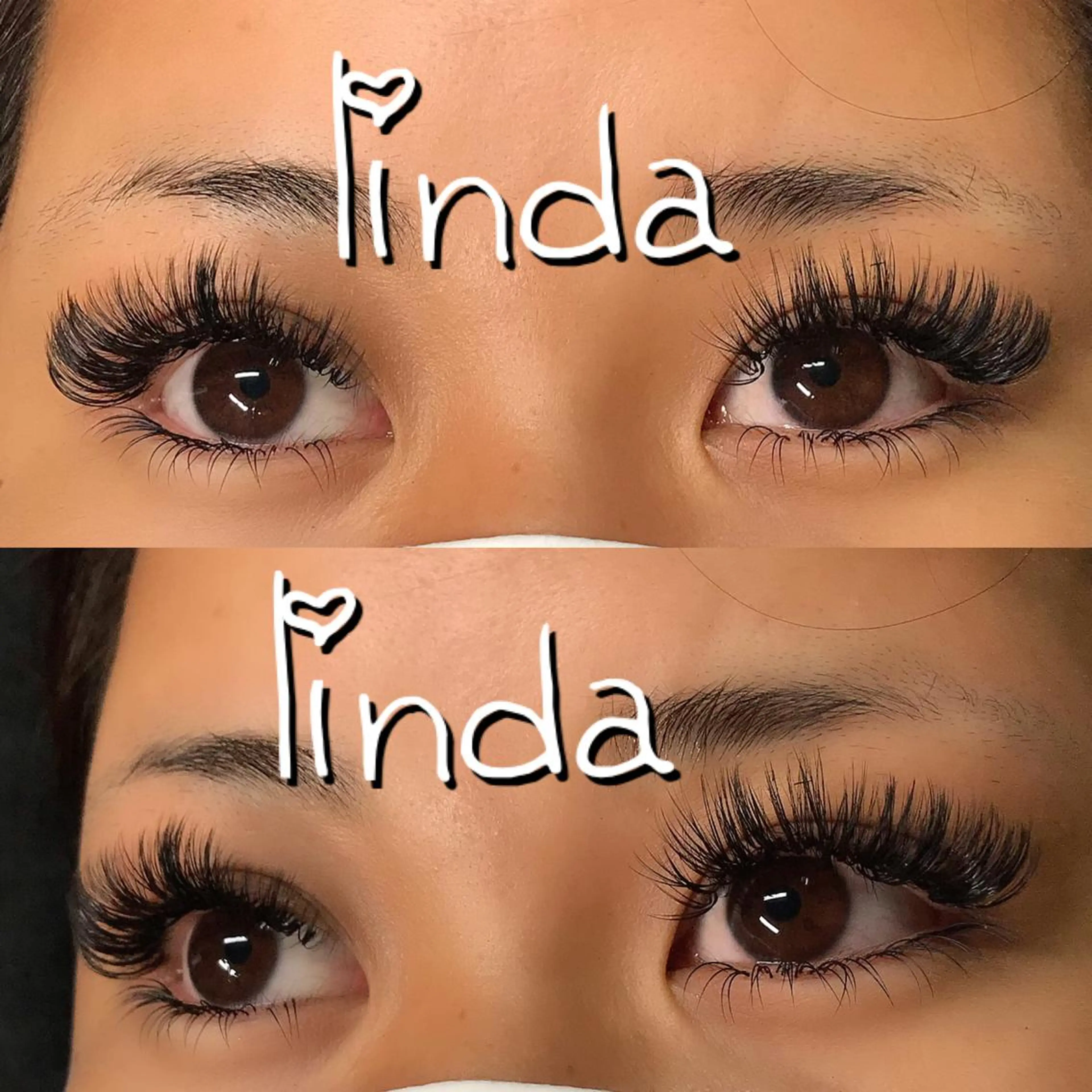 マツエク・マツパ 付け放題 下まつげエクステ ボリュームラッシュ linda lashesのマツエク・マツパデザイン