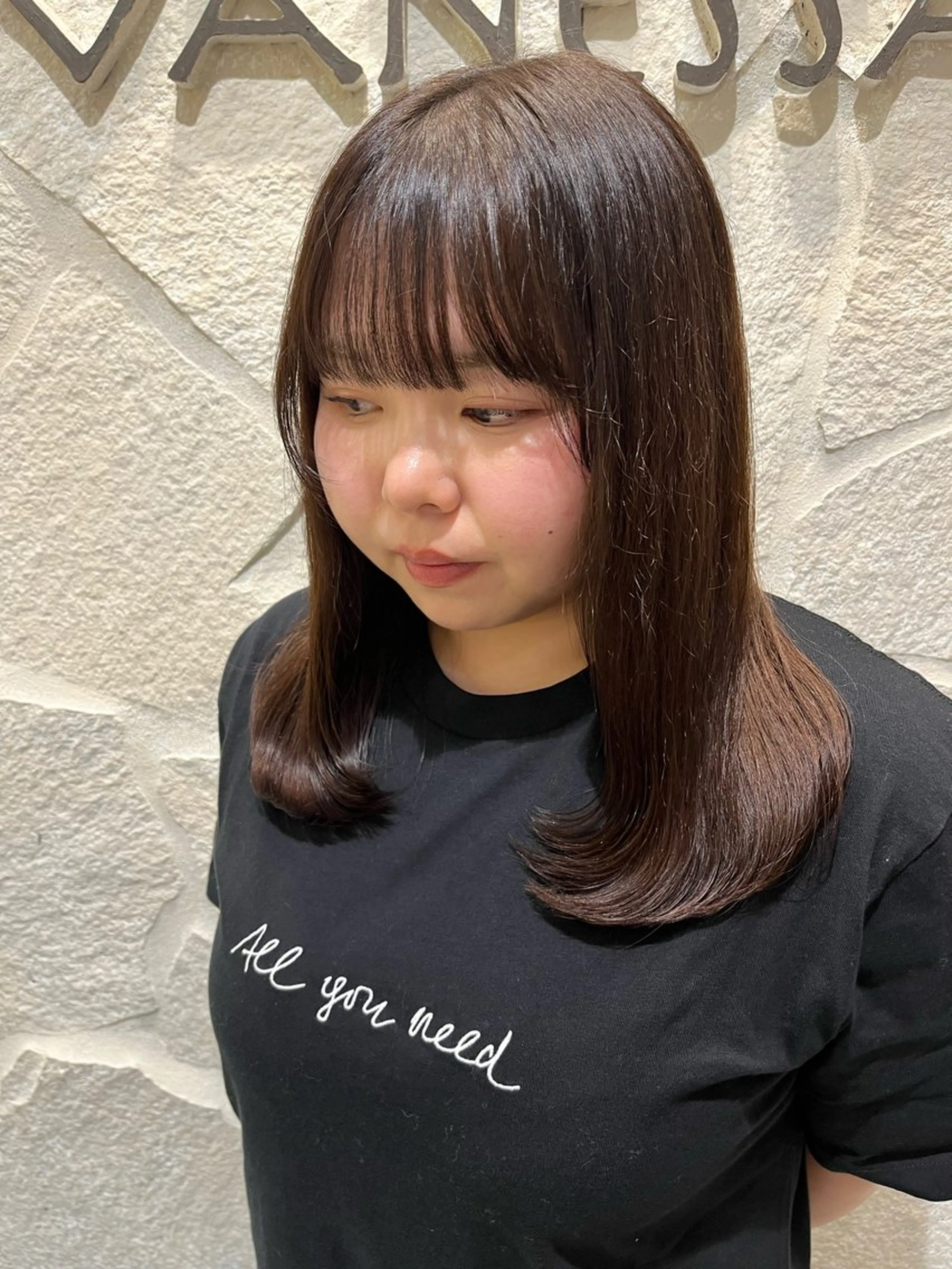 ロング 顔周りカット レイヤーカット ローレイヤー らいむ/ レイヤー/パーマのヘアスタイル