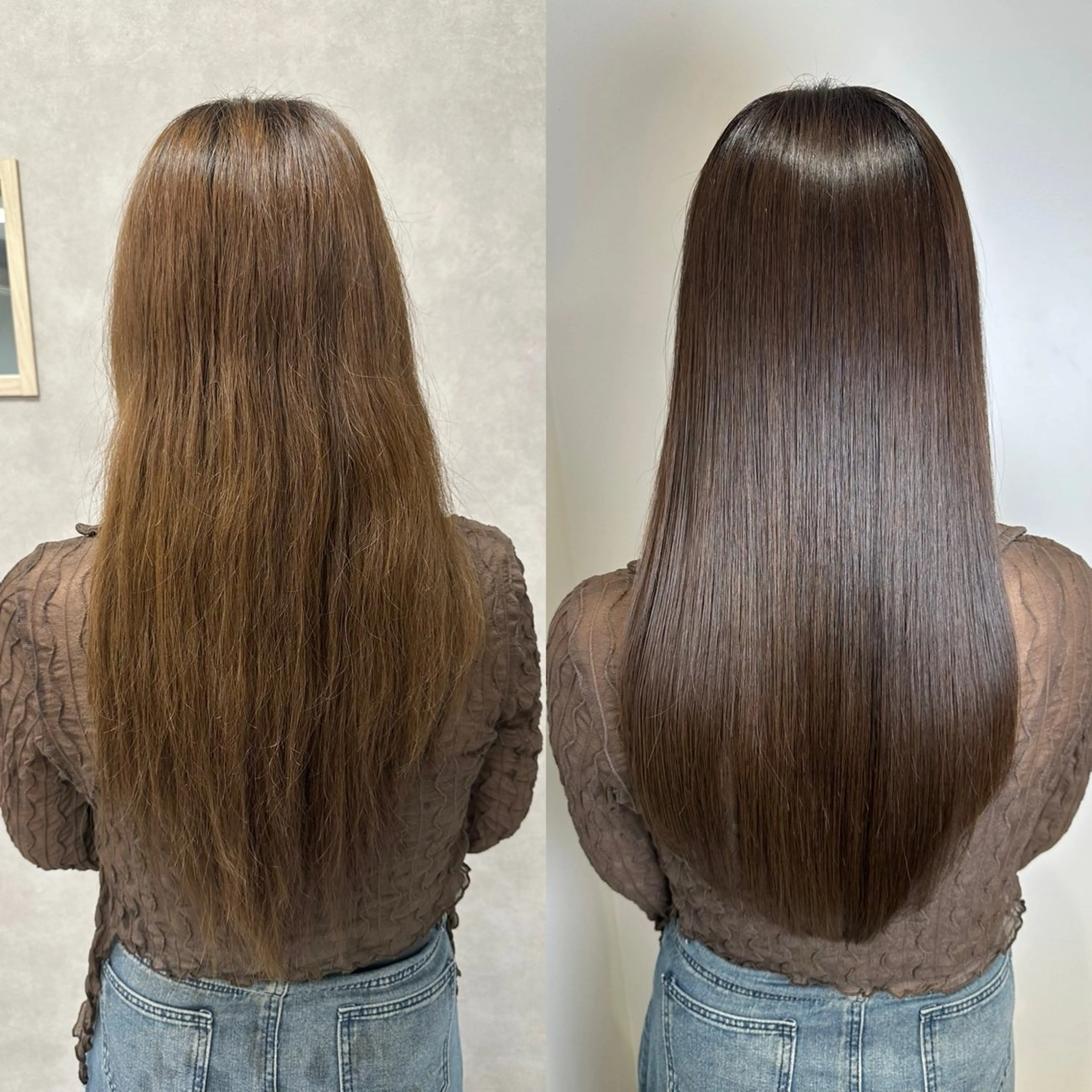 ロング パーマ 縮毛矯正 髪質改善/縮毛矯正 /ブリーチ矯正/岡部のヘアスタイル