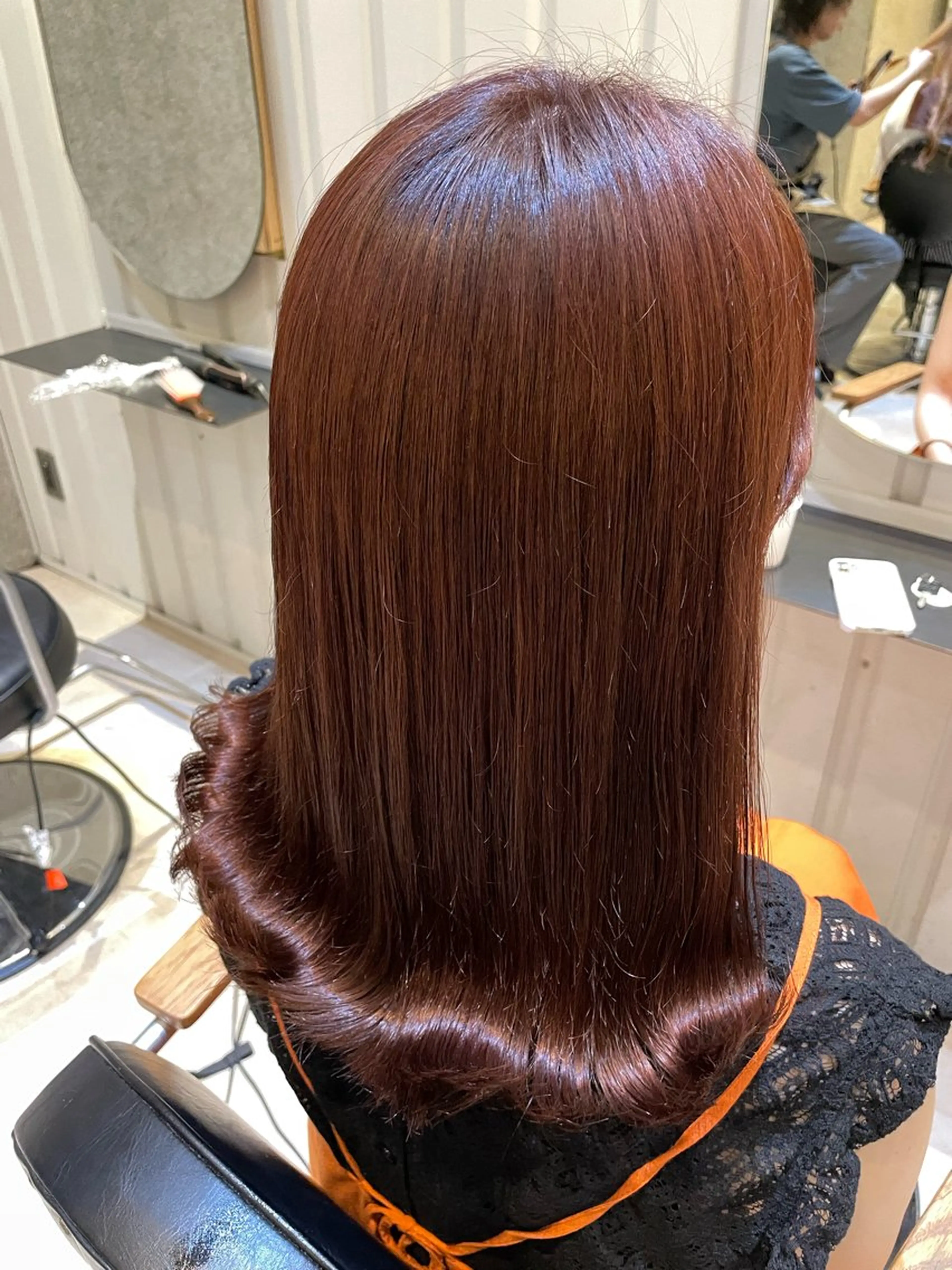 ロング カラー イルミナカラー カット ヘアカラー 💘韓国レイヤー上 品カラーruru💘のヘアスタイル