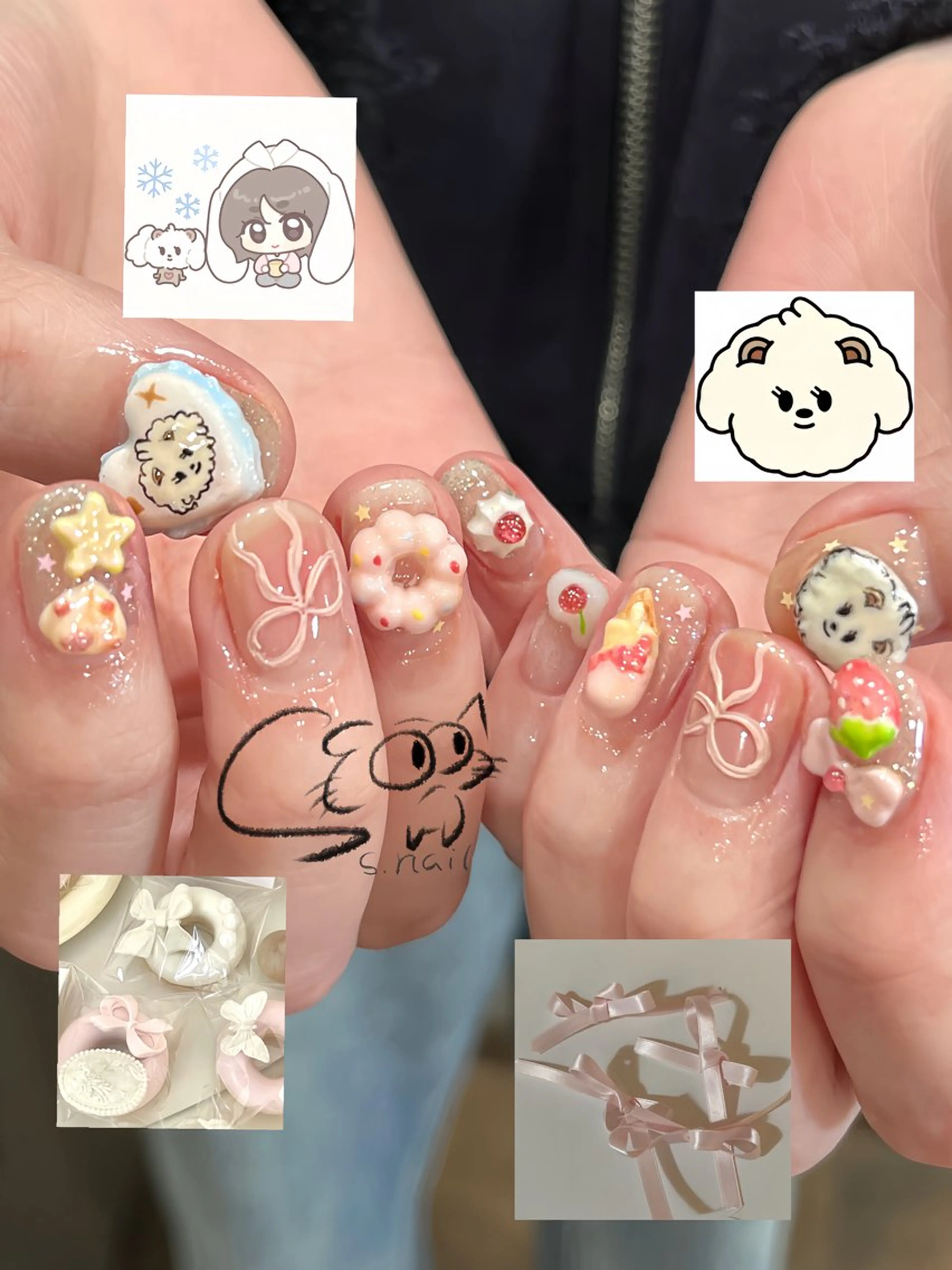 ネイル アートネイル チークネイル フレンチネイル グラデーション マグネットネイル S.nail _のネイルデザイン