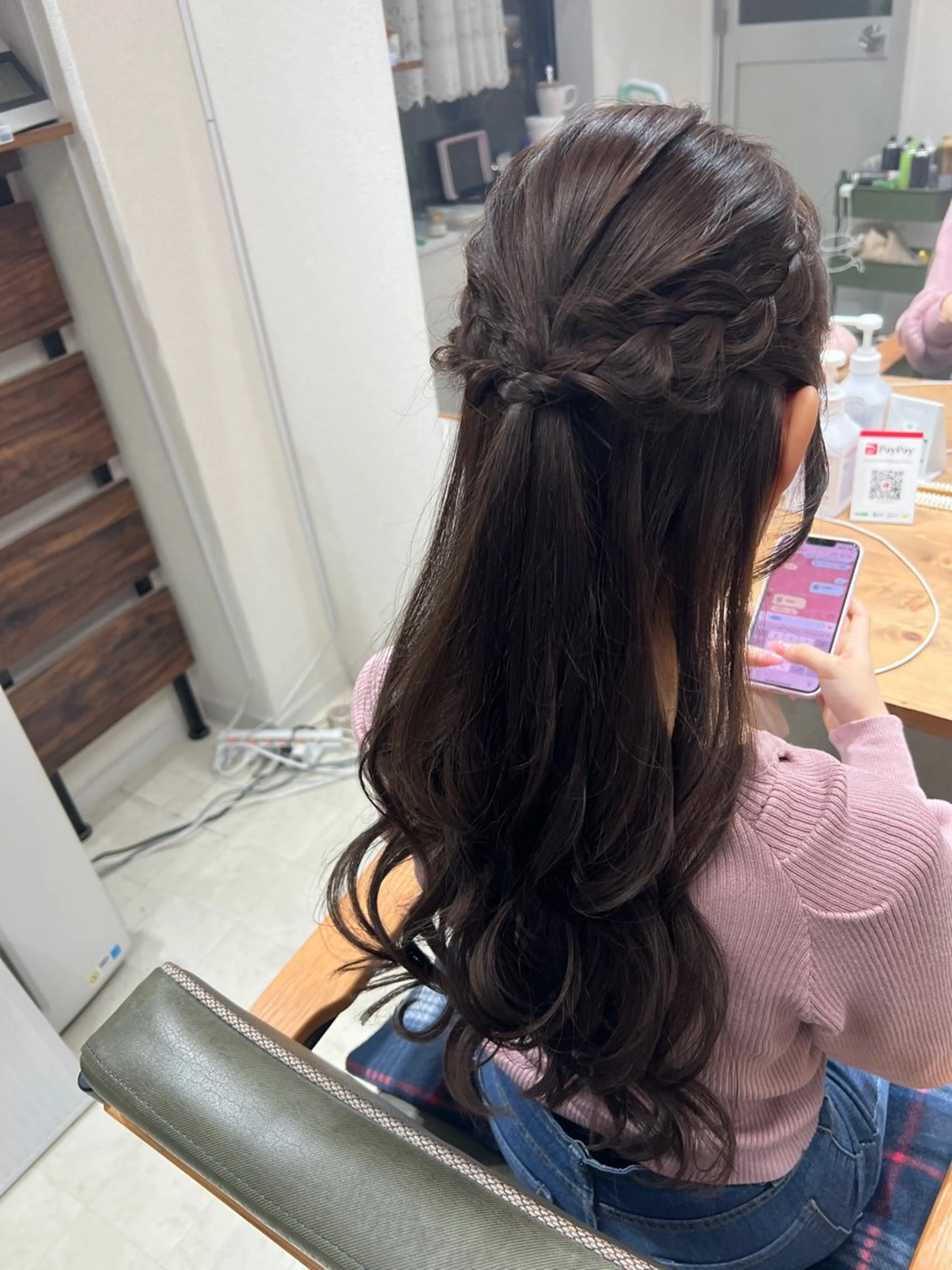 ロング ヘアアレンジ ハーフアップ 山室 敬義のヘアスタイル