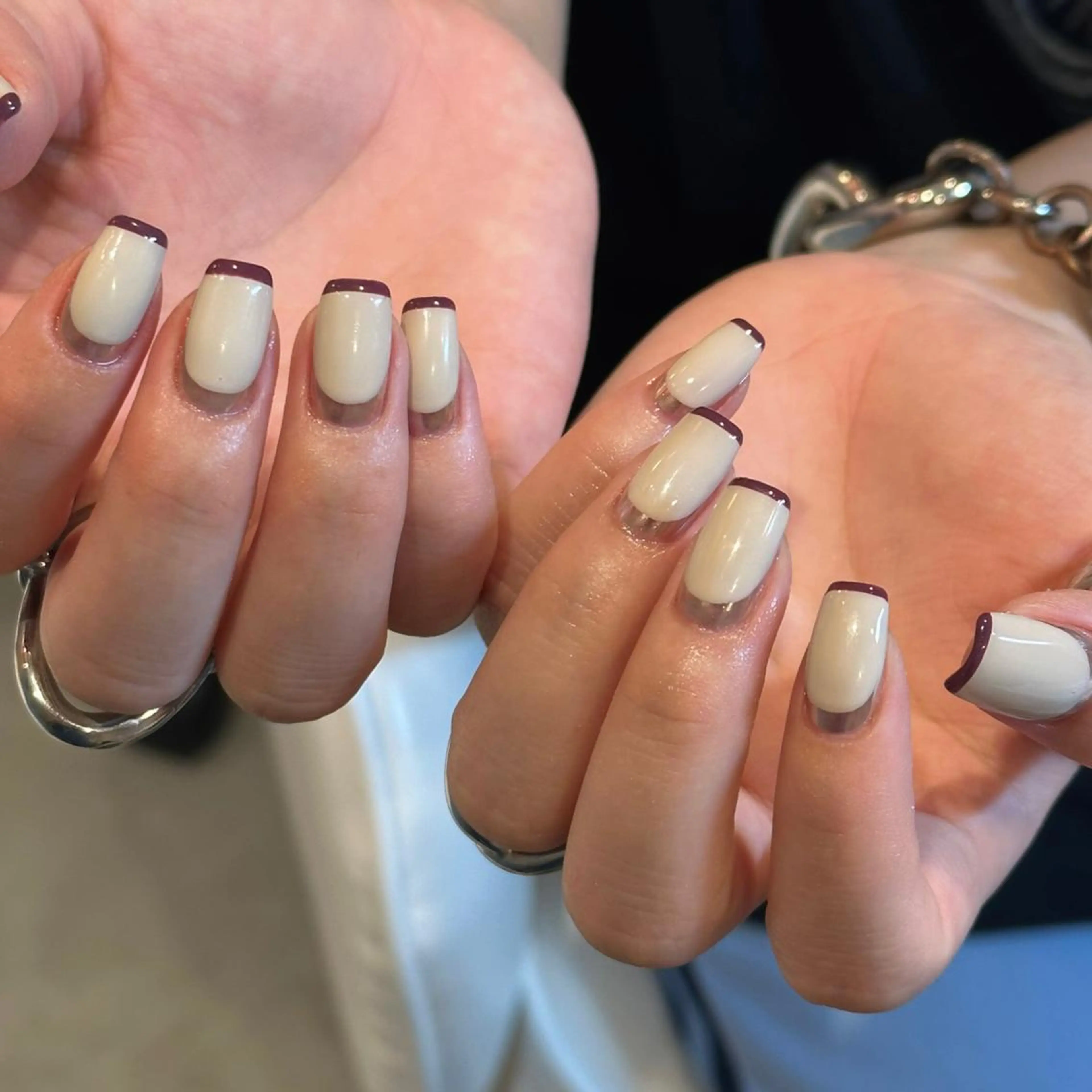 ショート カラー パーマ ヘアアレンジ メンズ キッズ ネイル マツエク・マツパ アイブロウ フレンチネイル ハンドネイル ar. harajukuのネイルデザイン