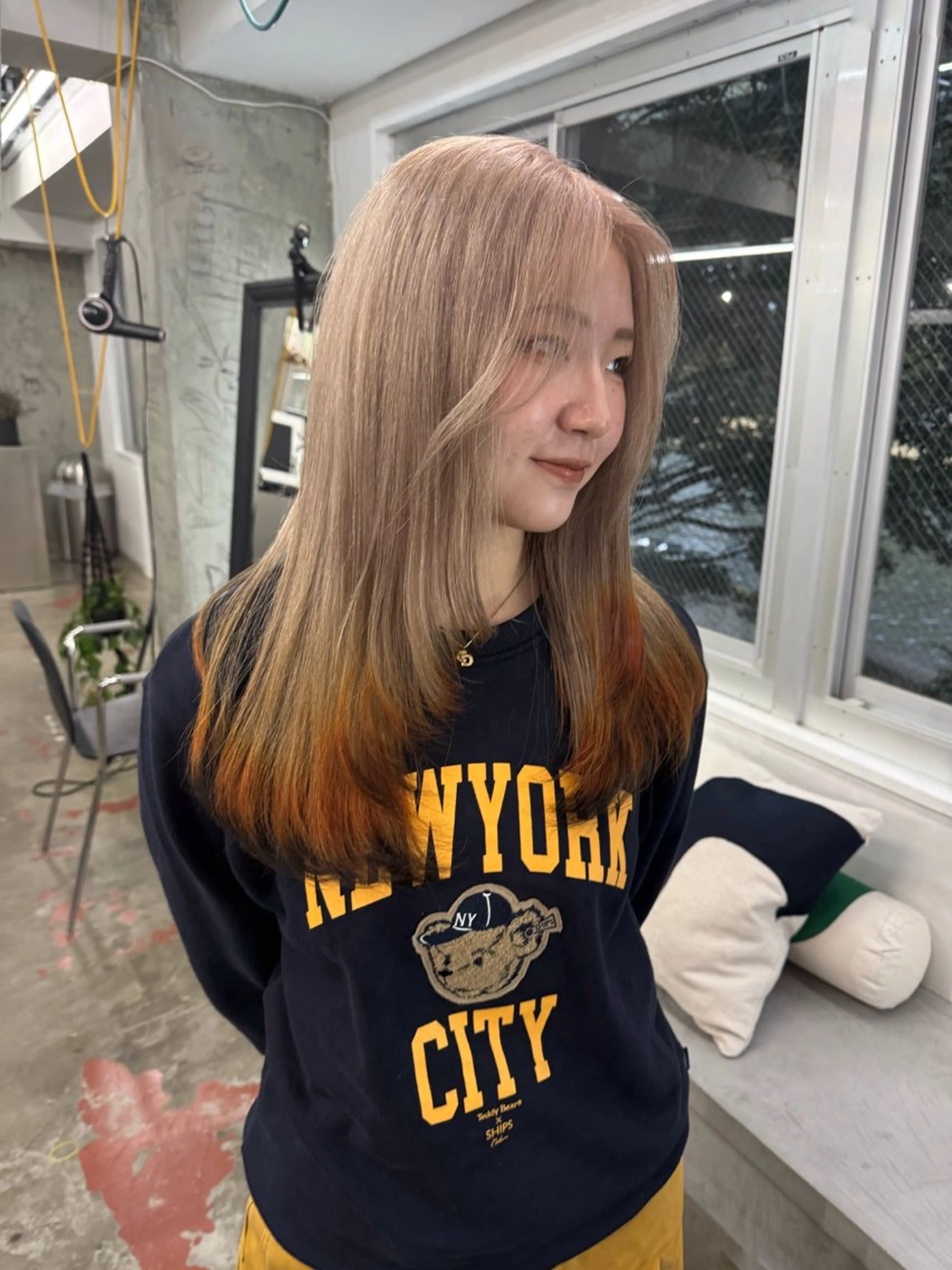 ロング カラー ヘアアレンジ メンズ 心斎橋美容室 Junのヘアスタイル
