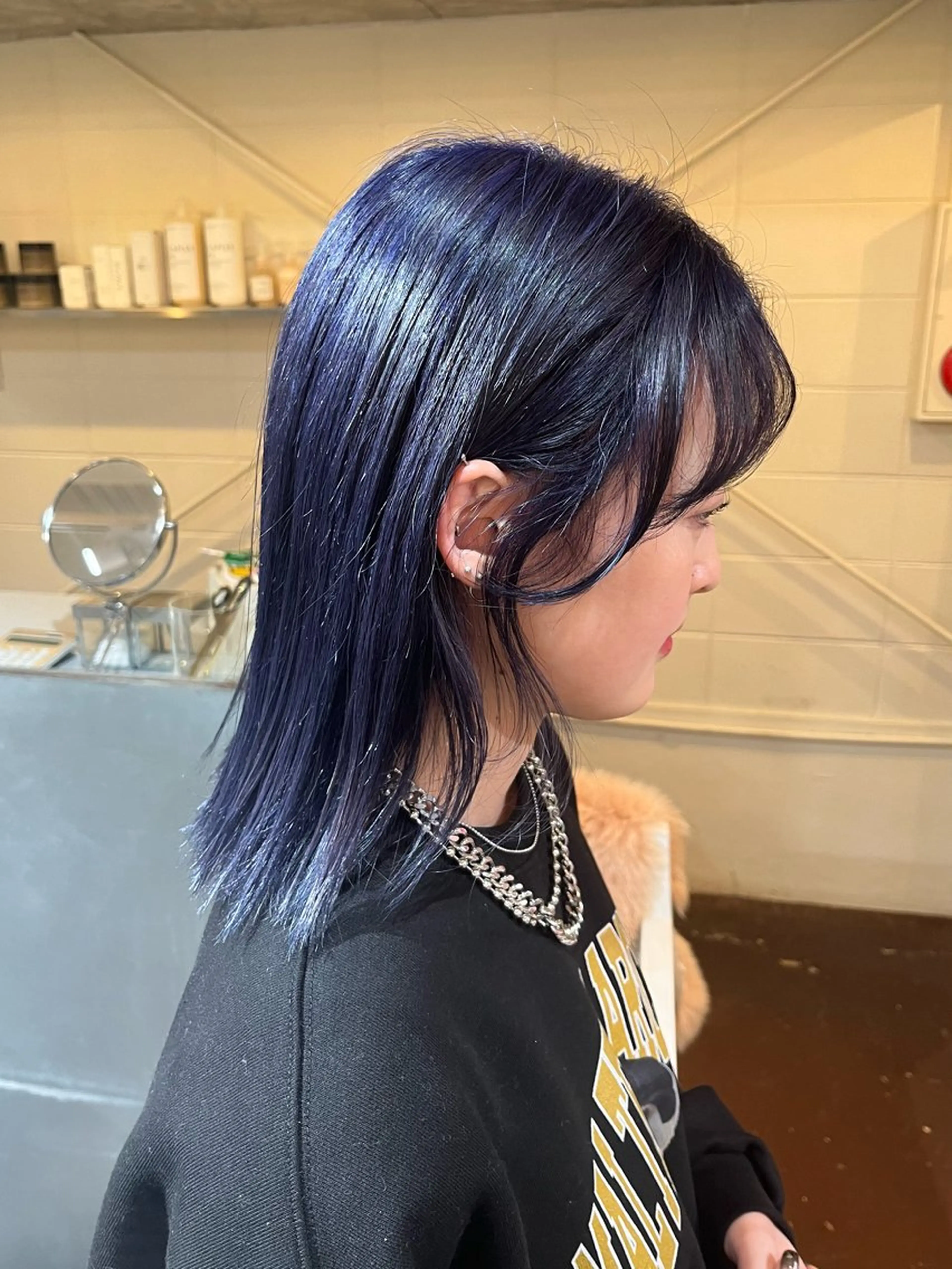 ミディアム Junmi/ﾁｶｼﾂ /堀江のヘアスタイル