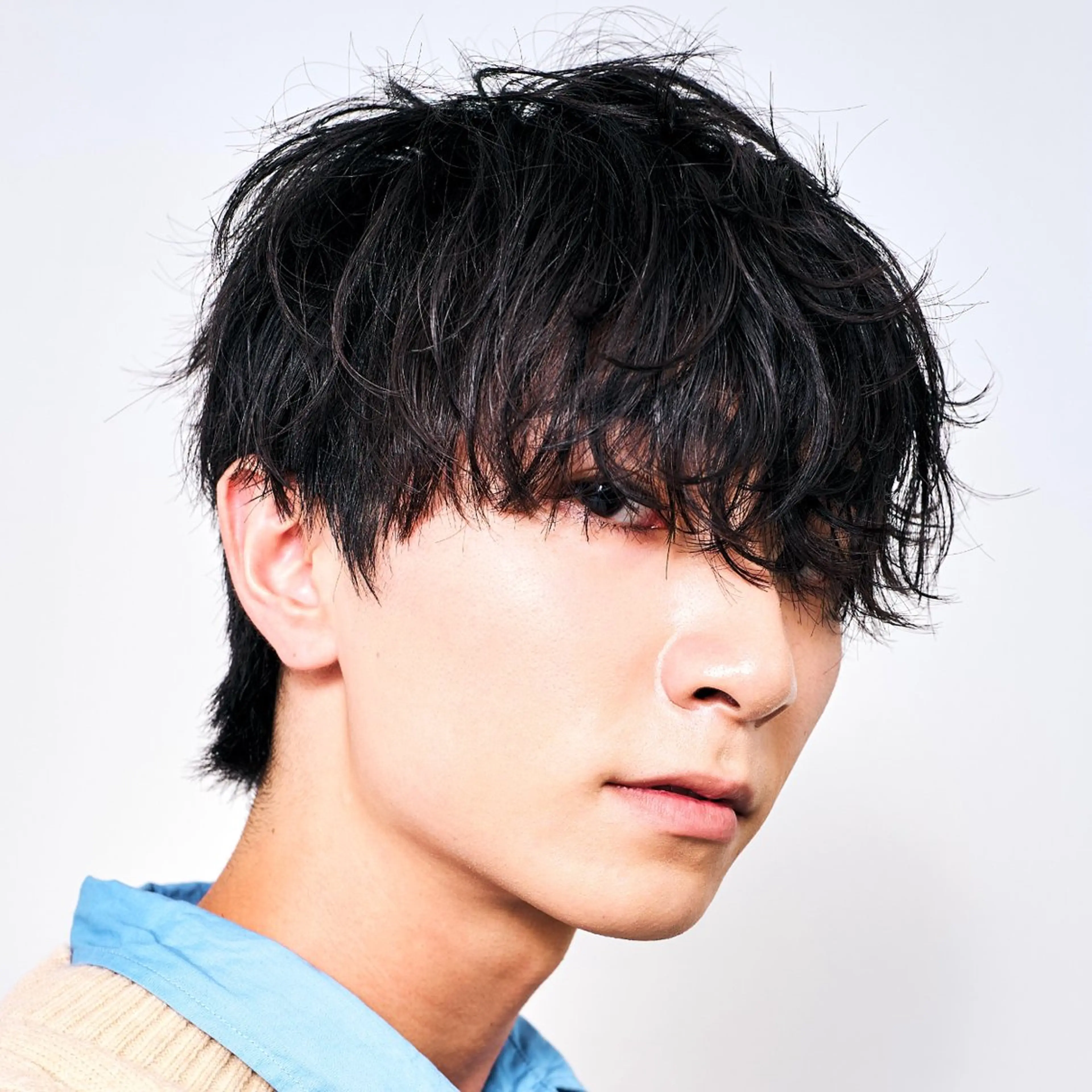 ミディアム メンズ マッシュ 似合せ/結べる レイヤー/遼祐のヘアスタイル