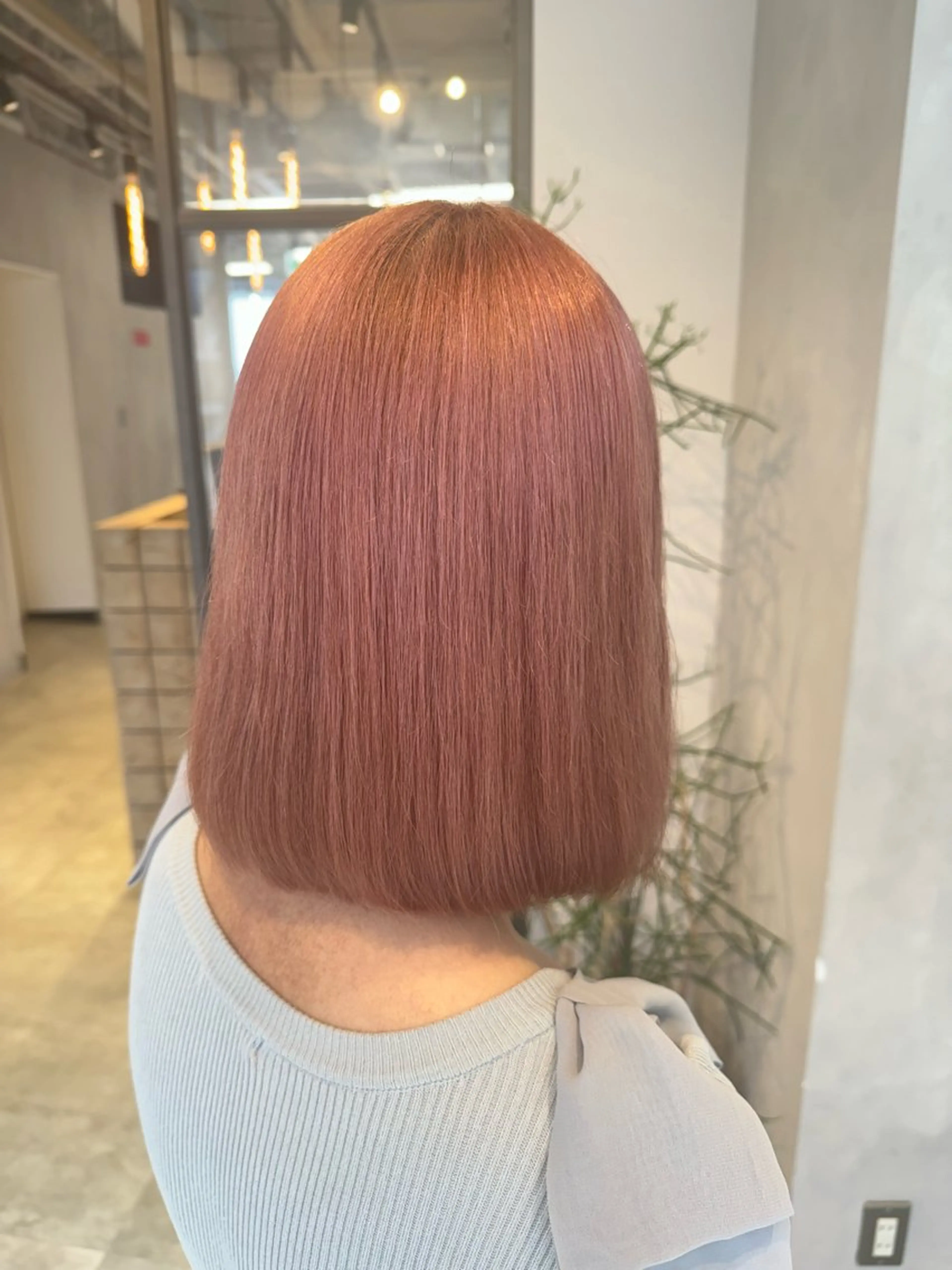 ミディアム カラー ピンクカラー 透明感カラー✨艶髪 制作🌱山根あゆみのヘアスタイル