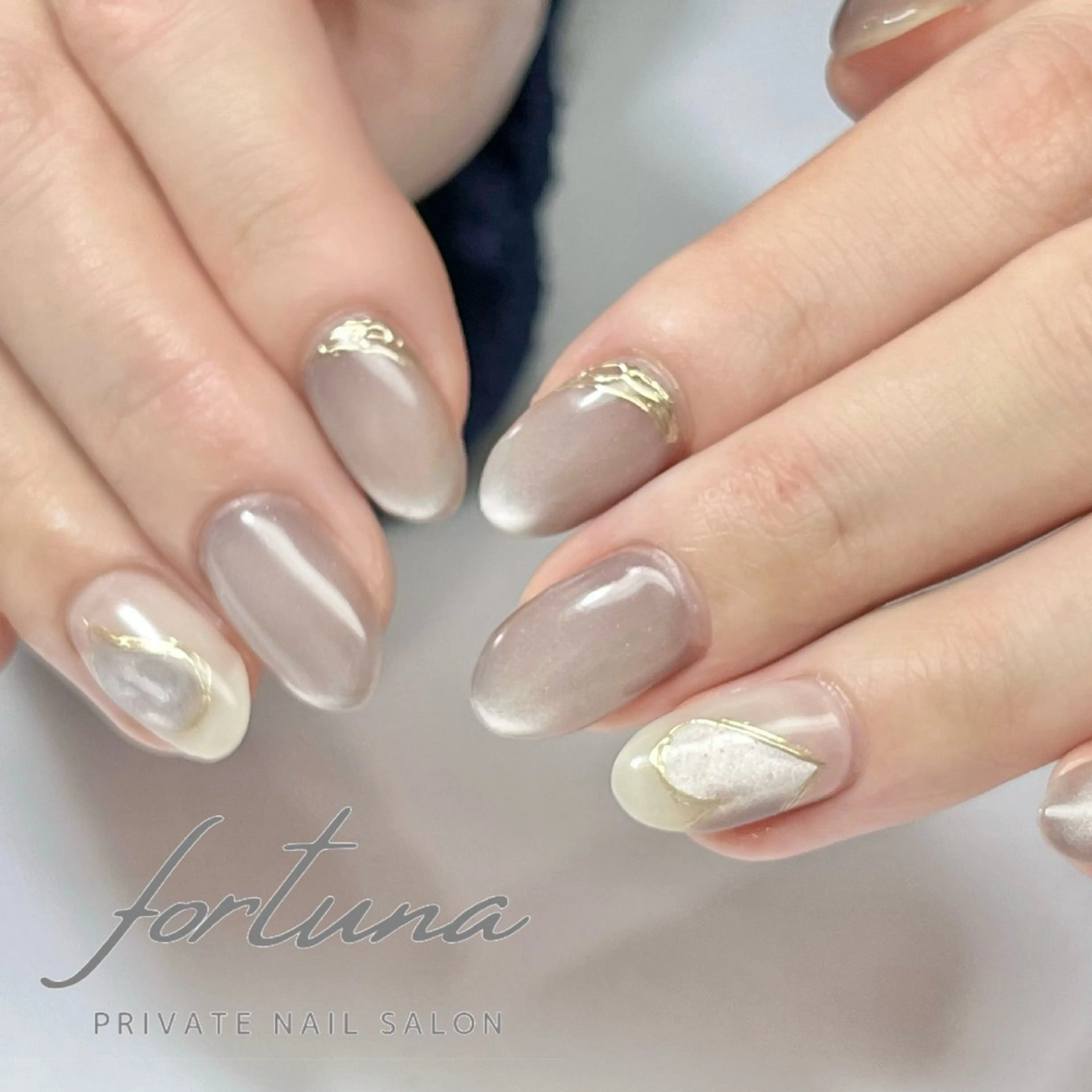 ネイル ハート マグネットネイル ハンドネイル fortuna 武藤裕美のネイルデザイン