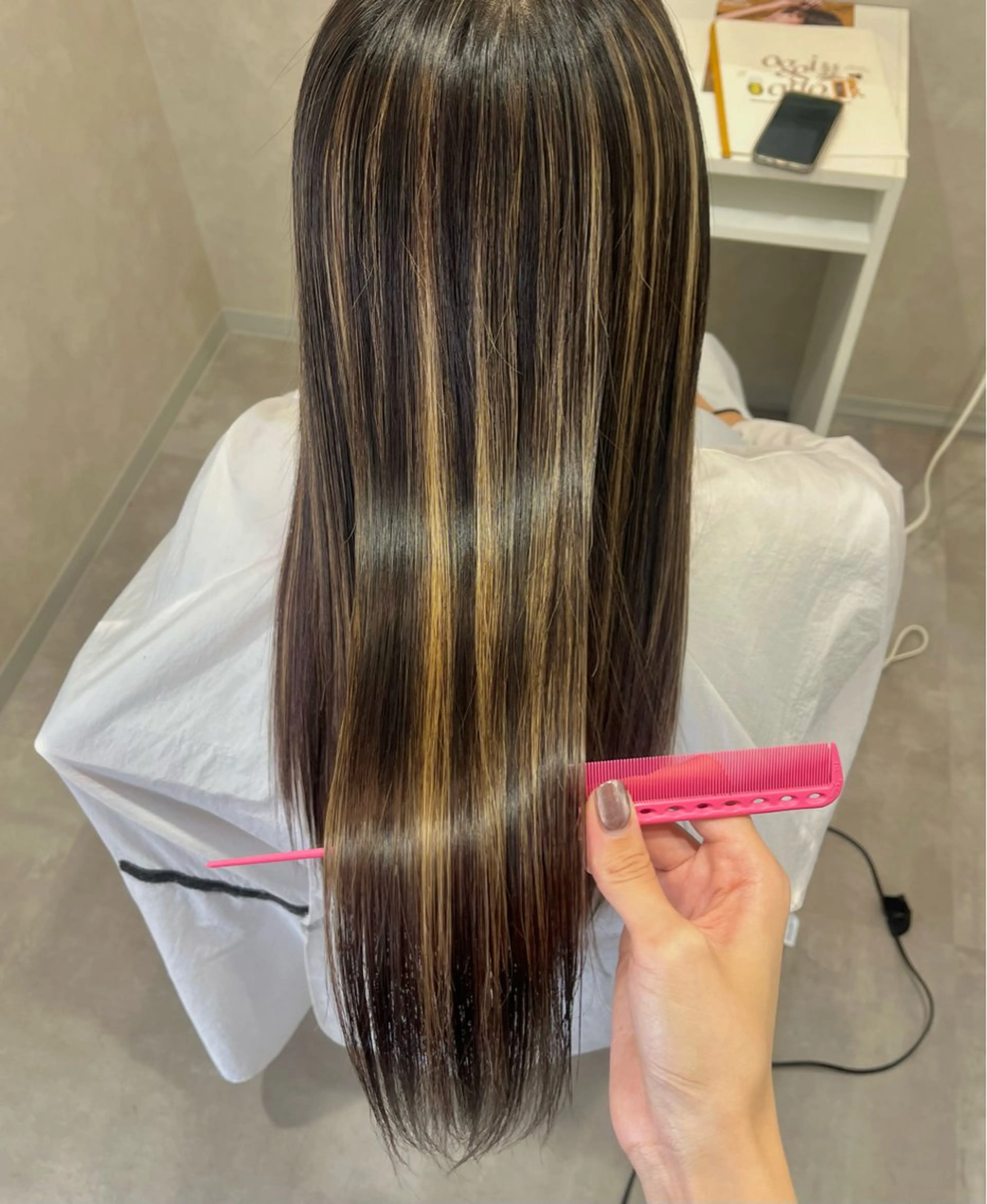 ロング 縮毛矯正 トリートメント トリートメント 森 愛友のヘアスタイル