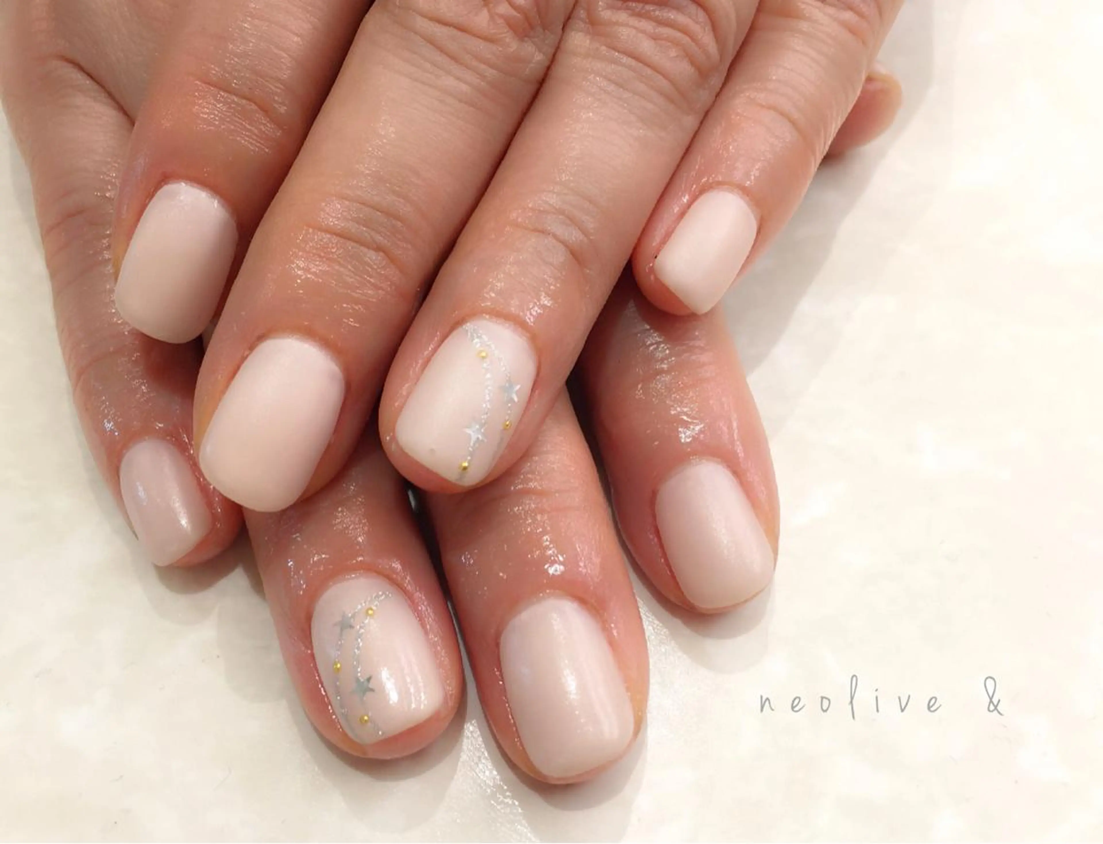 ネイル マットネイル ホワイト Yuriko Omi パラジェル/渋谷のネイルデザイン