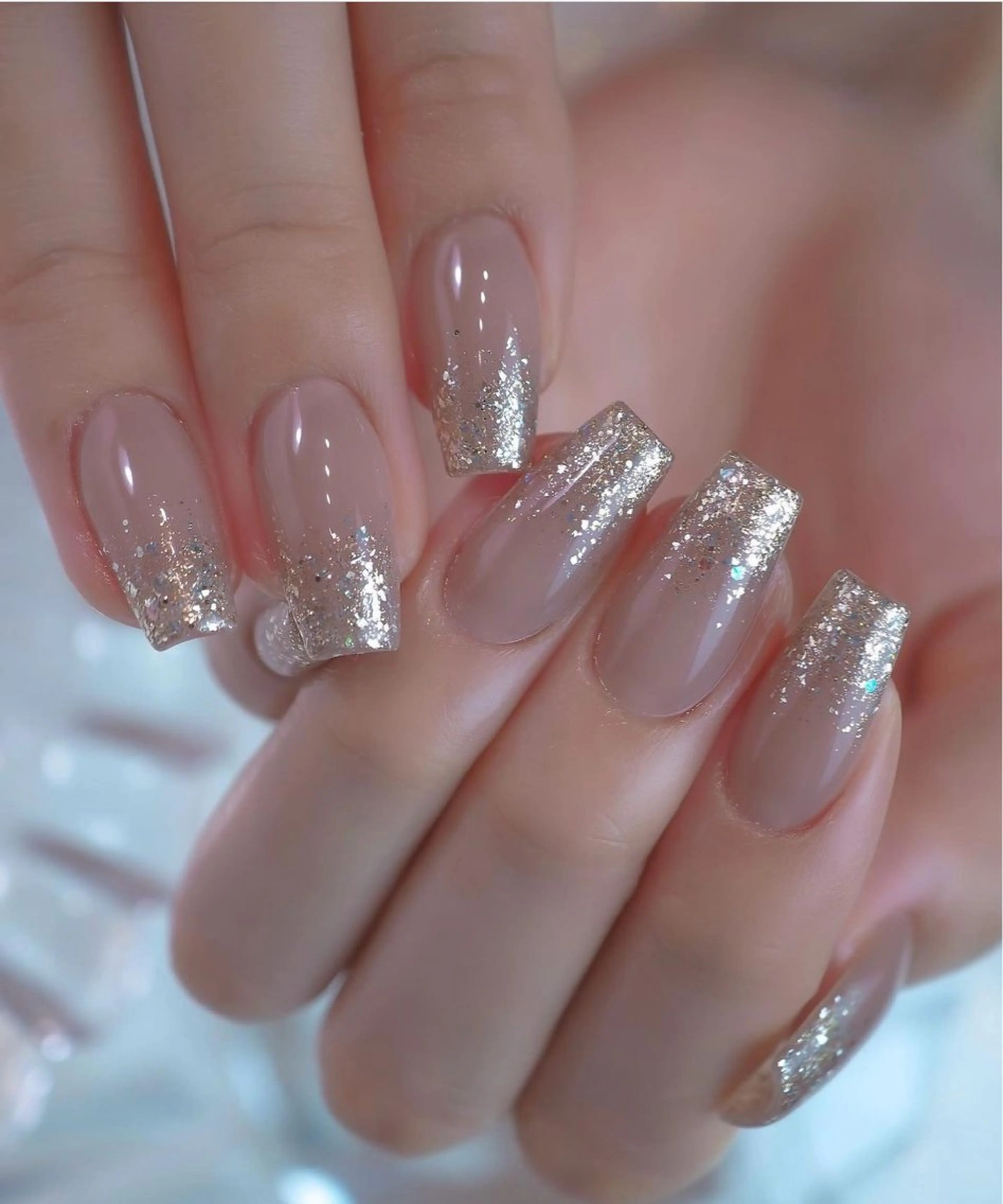 (オフ有り)ラメグラデーションの写真