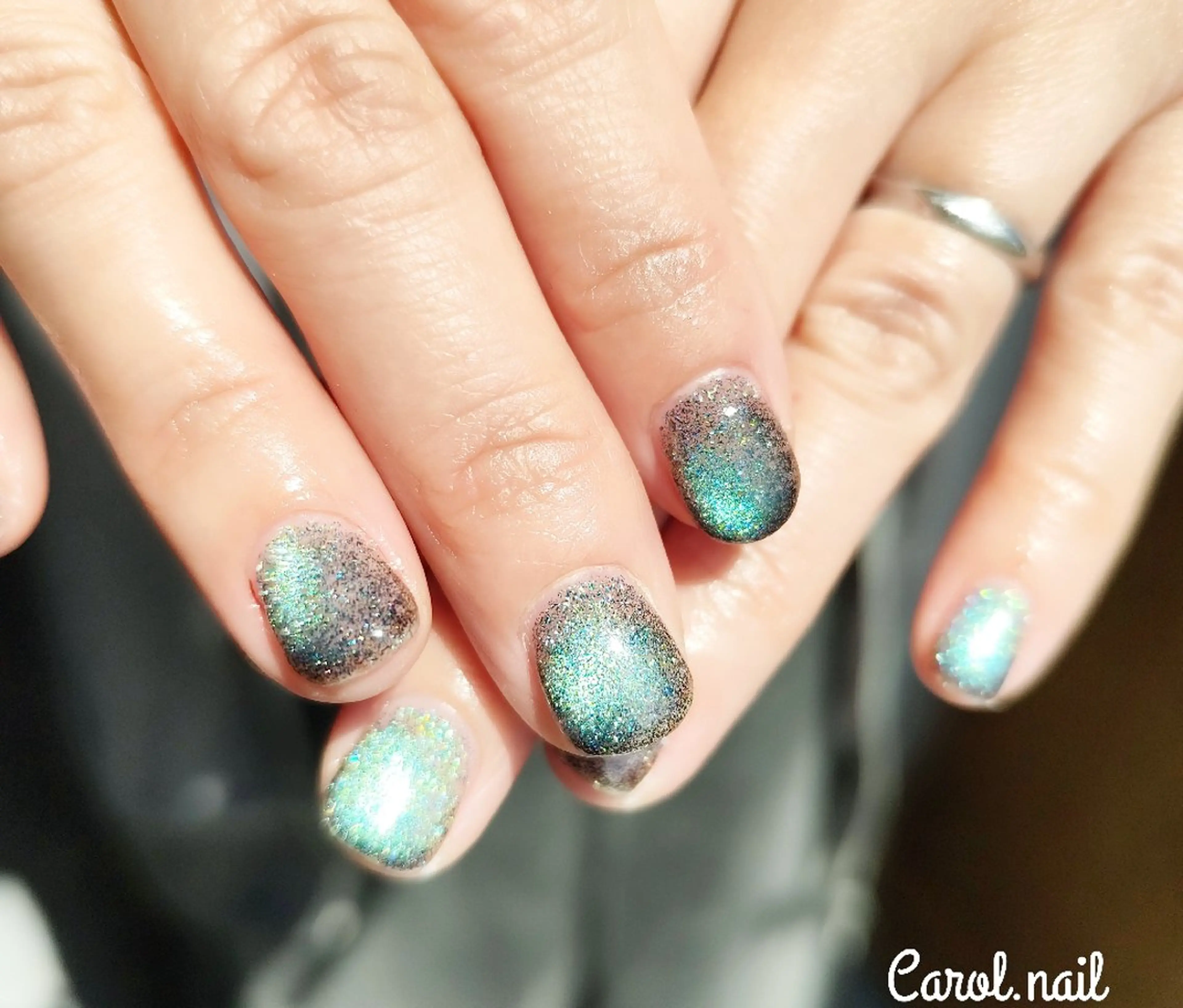 ネイル キラキラネイル マグネットネイル シンプルネイル carol nailのネイルデザイン