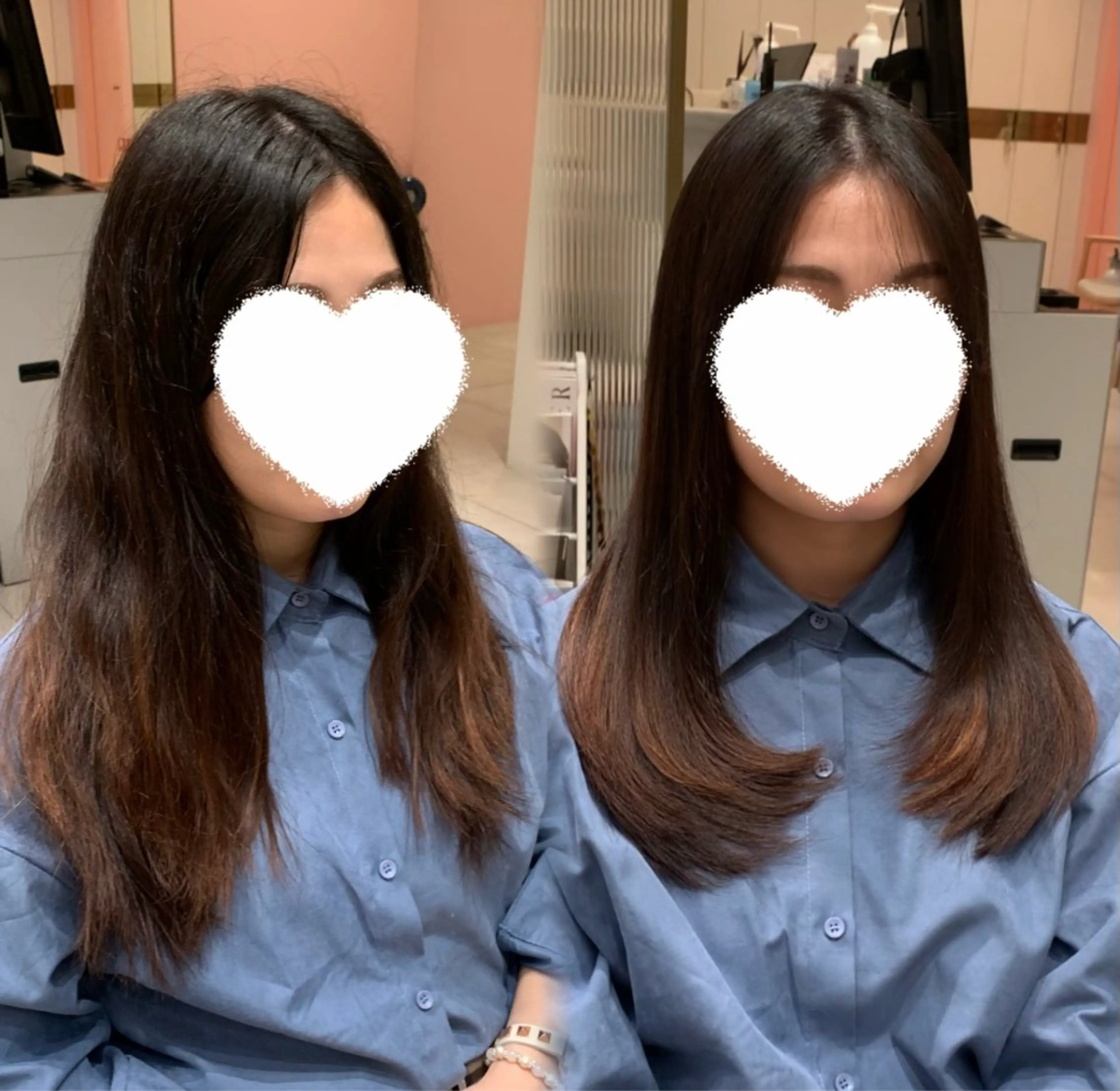 セミロング カット 縮毛矯正 トリートメント 内田 志乃のヘアスタイル