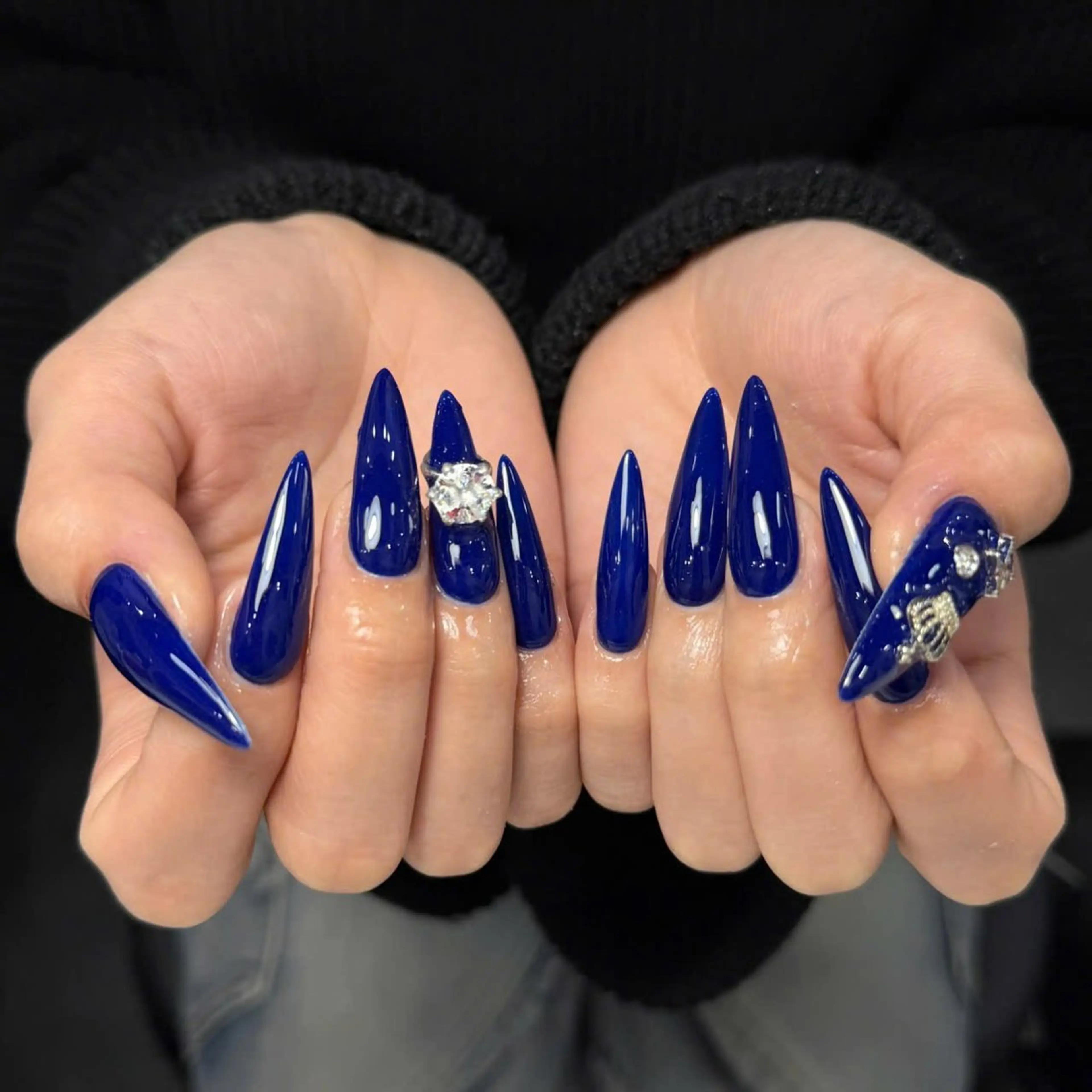ネイル オーロラネイル 長さ出し フラッシュネイル フレンチネイル ジェルネイル Michi Nail Staffのネイルデザイン