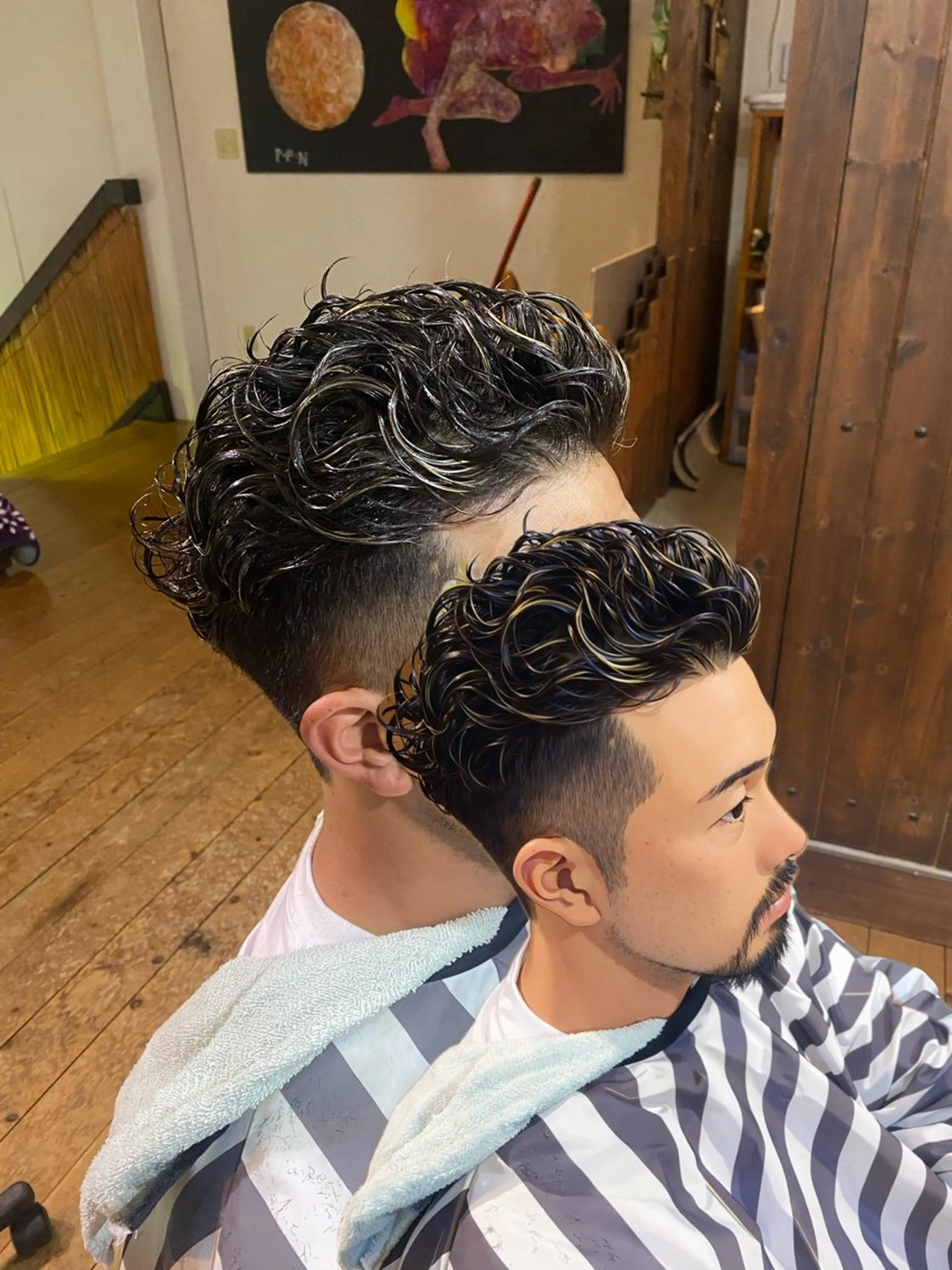 パーマ メンズ カット パーマ タカハシ ユウヤのヘアスタイル