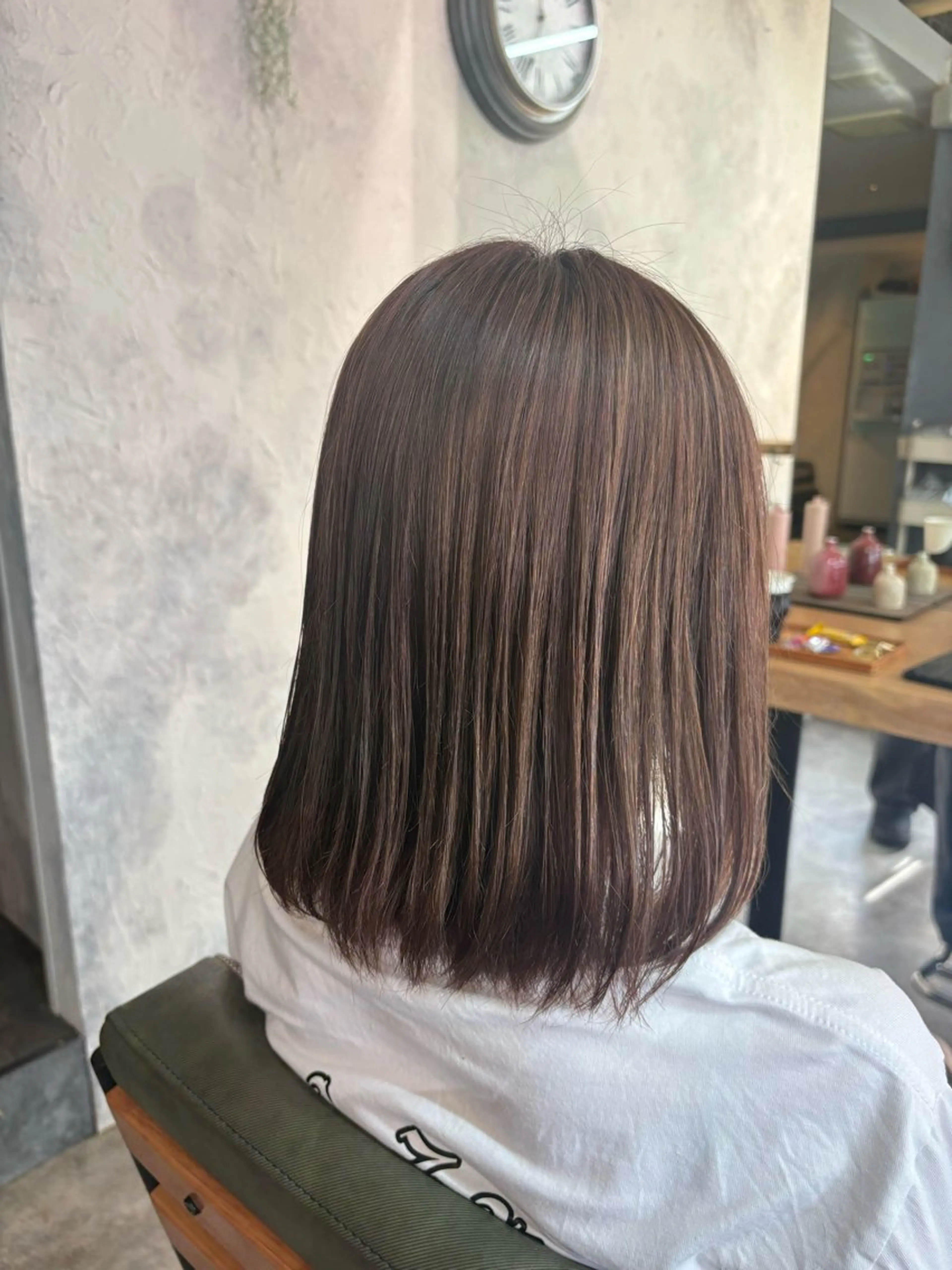 🤍ྀིワンカラー➕顔周り、毛先整えカット➕3stepトリートメント🤍ྀིの写真