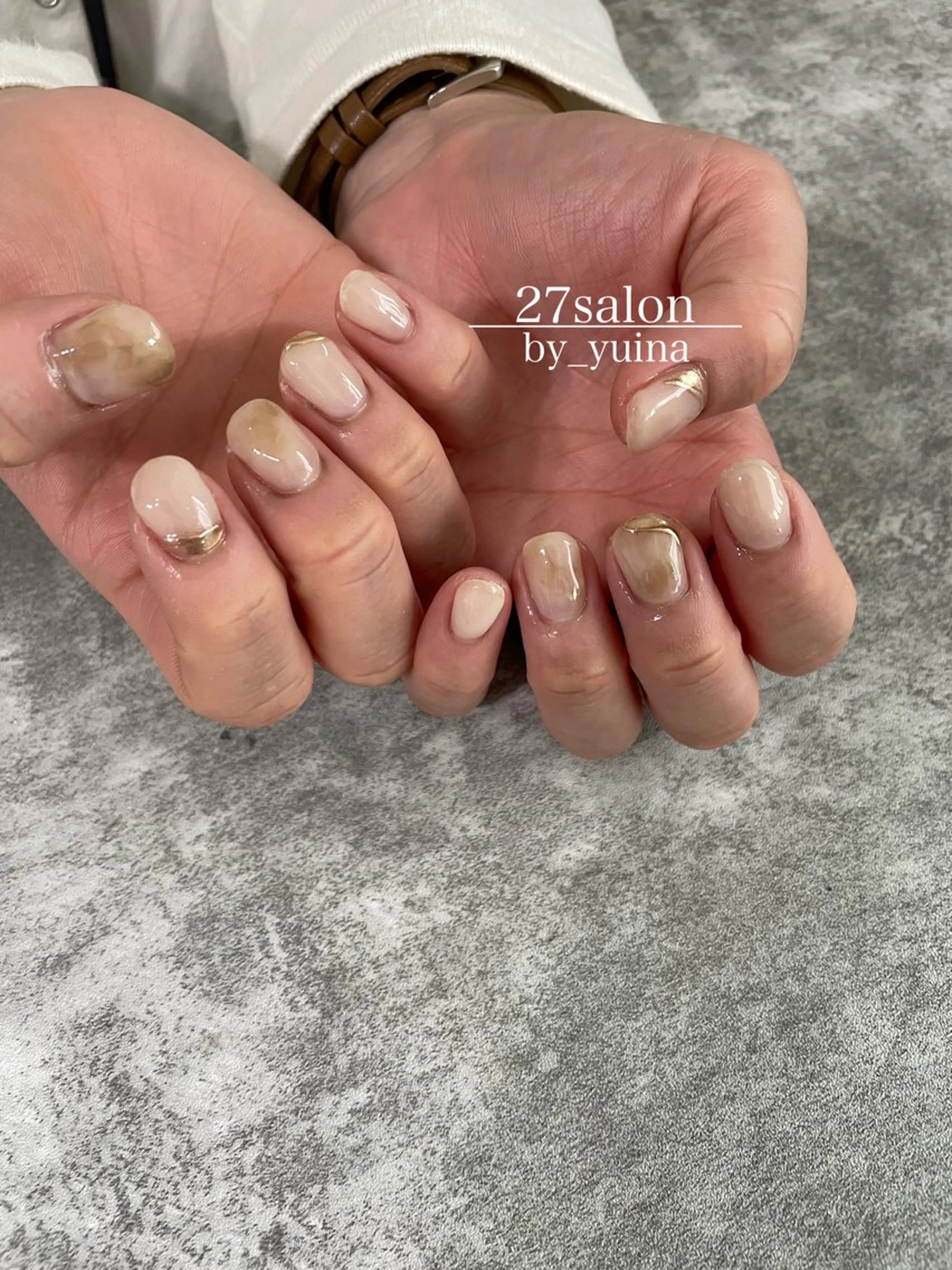 ネイル ニュアンスネイル ハンドネイル 27salon yuinaのネイルデザイン