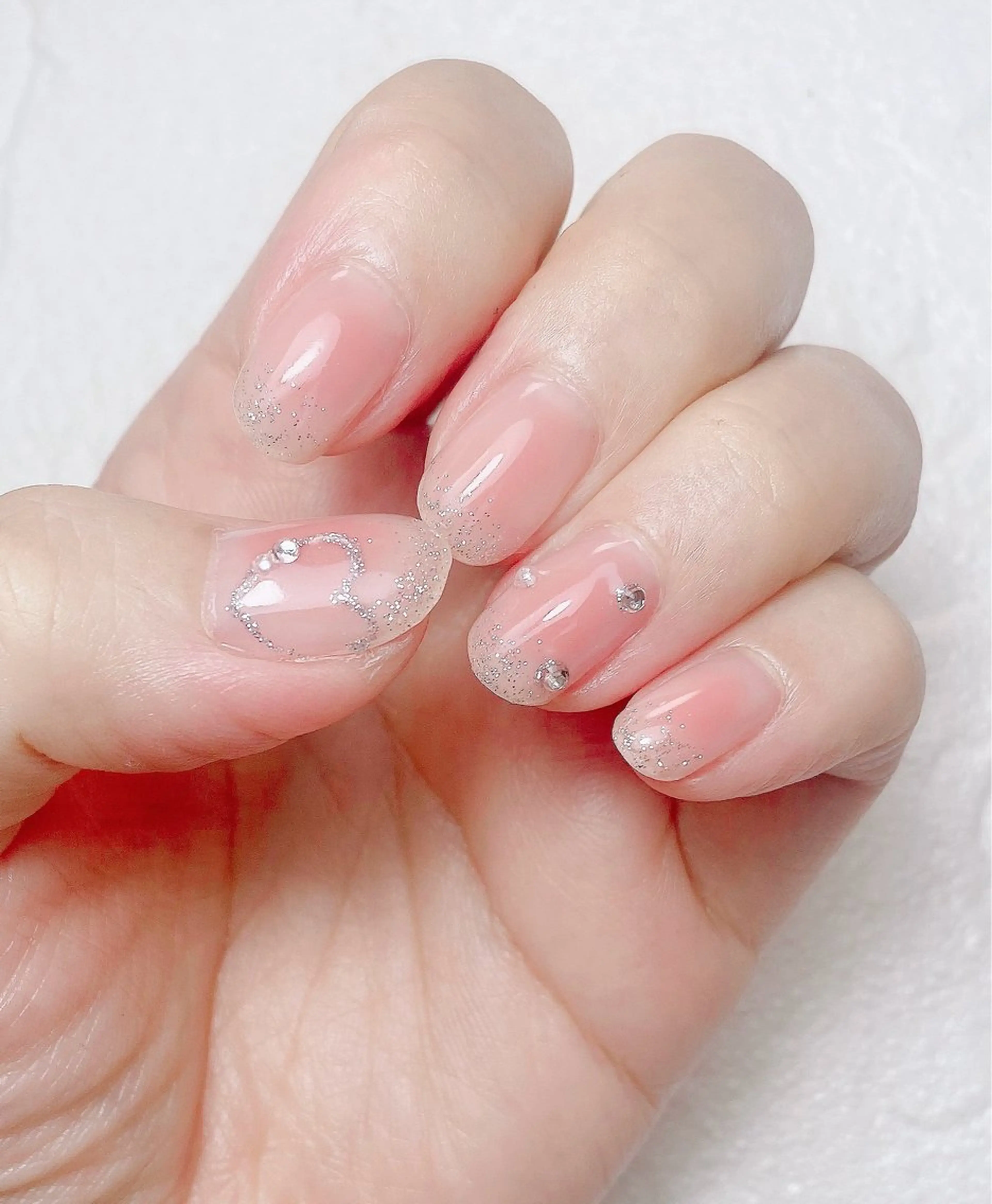 ネイル チークネイル ドット フラッシュネイル ハート 持ち込み Nail Salon K 🧸美爪育成のネイルデザイン