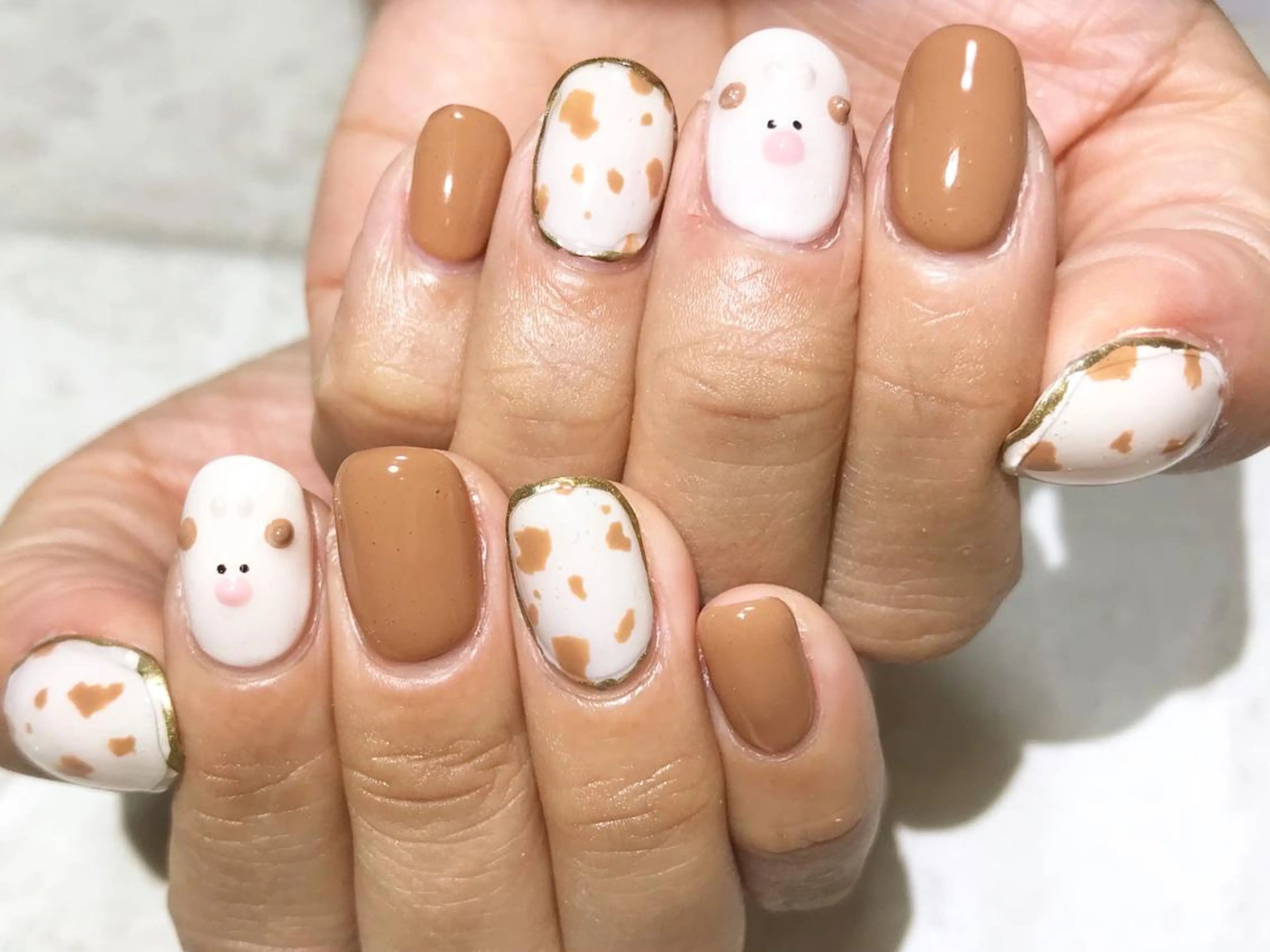 ネイル アニマル柄 フットネイル ニュアンスネイル シンプルネイル 春ネイル ネイル フフラ所属・nail fufla ♡yamane♡のネイルデザイン