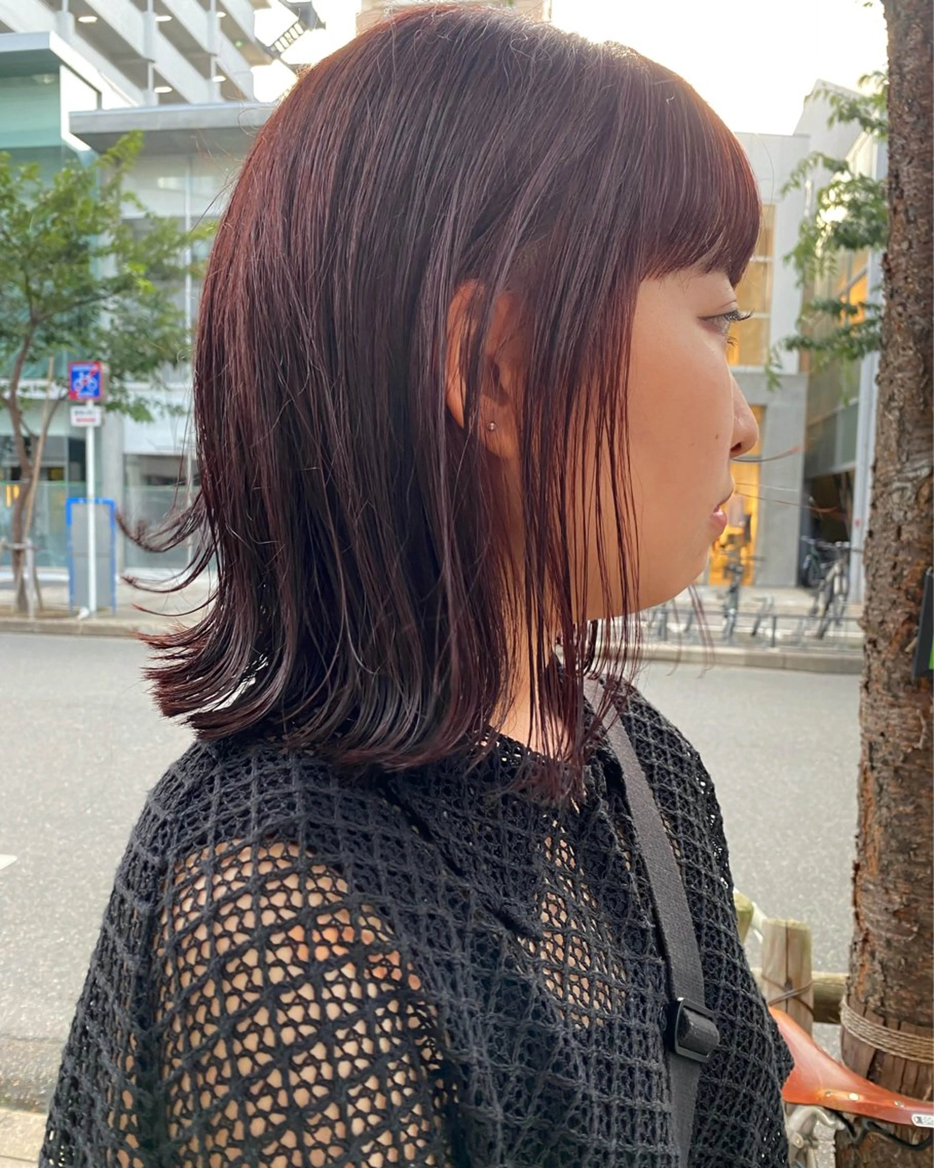 ミディアム ヒラカホ/ ブリーチ/似合わせのヘアスタイル