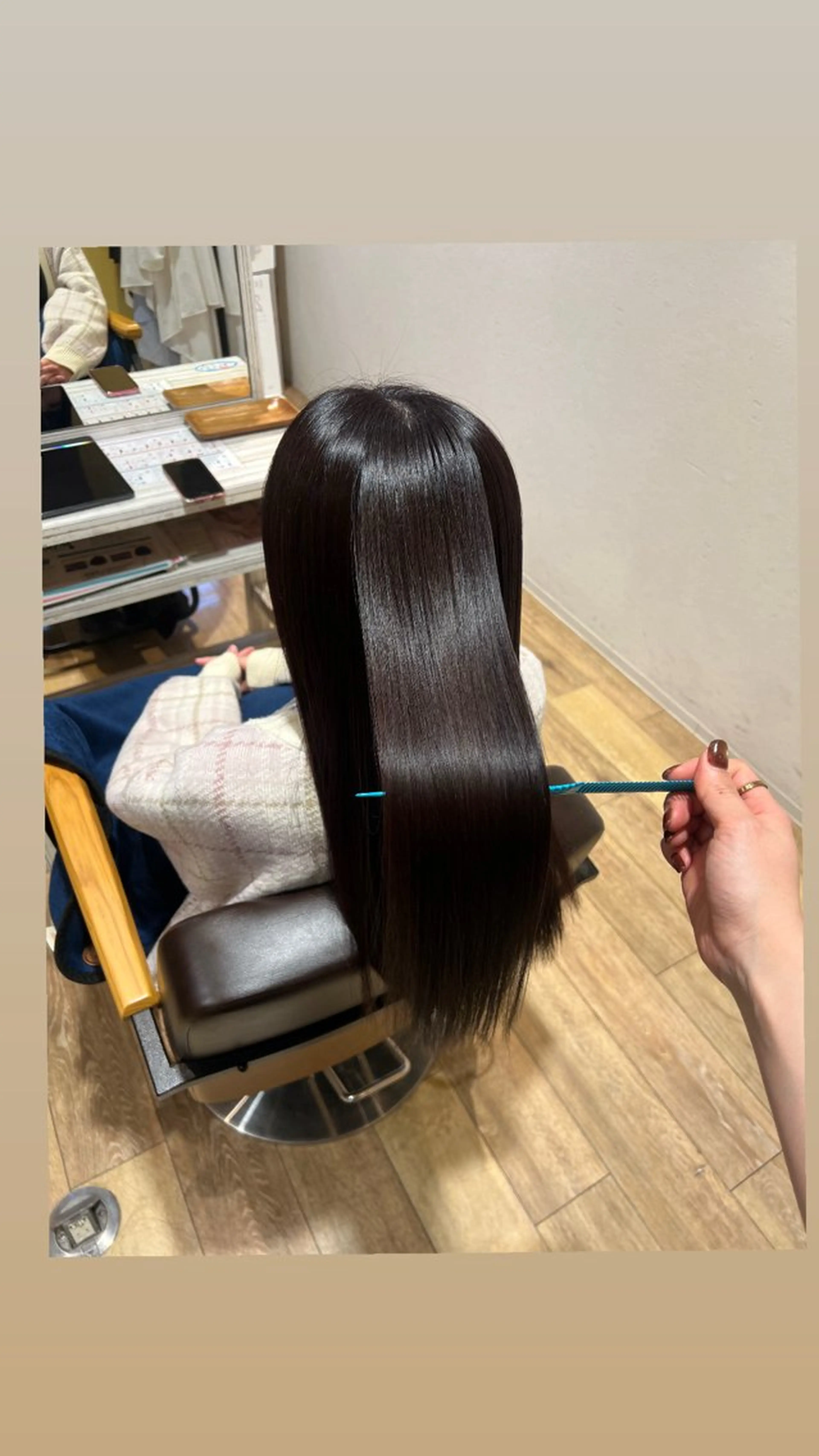 ロング カラー カット ヘアカラー トリートメント 三浦 吏恵のヘアスタイル