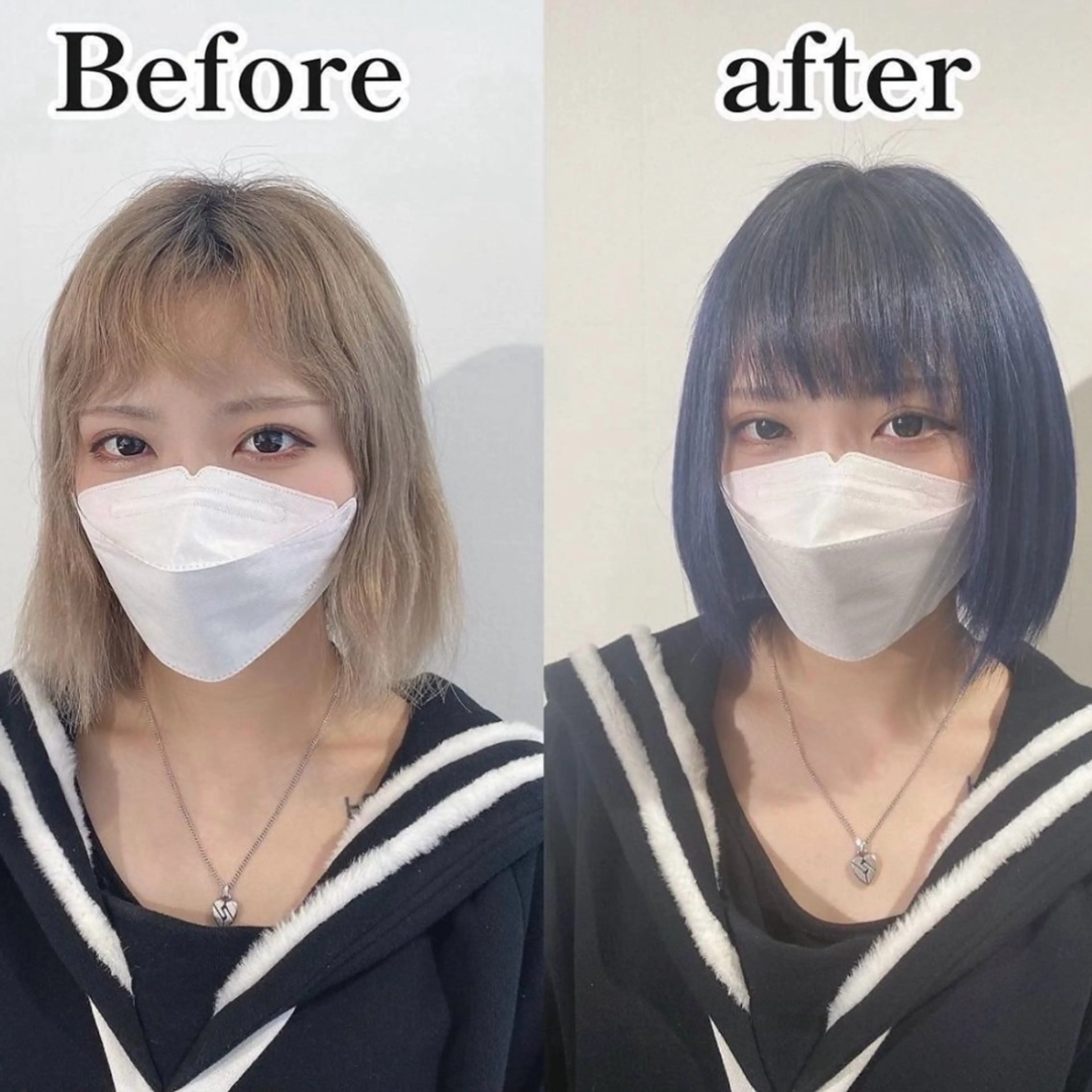 ミディアム 縮毛矯正 トリートメント 🩵ブリーチ矯正 HIDE🩵のヘアスタイル