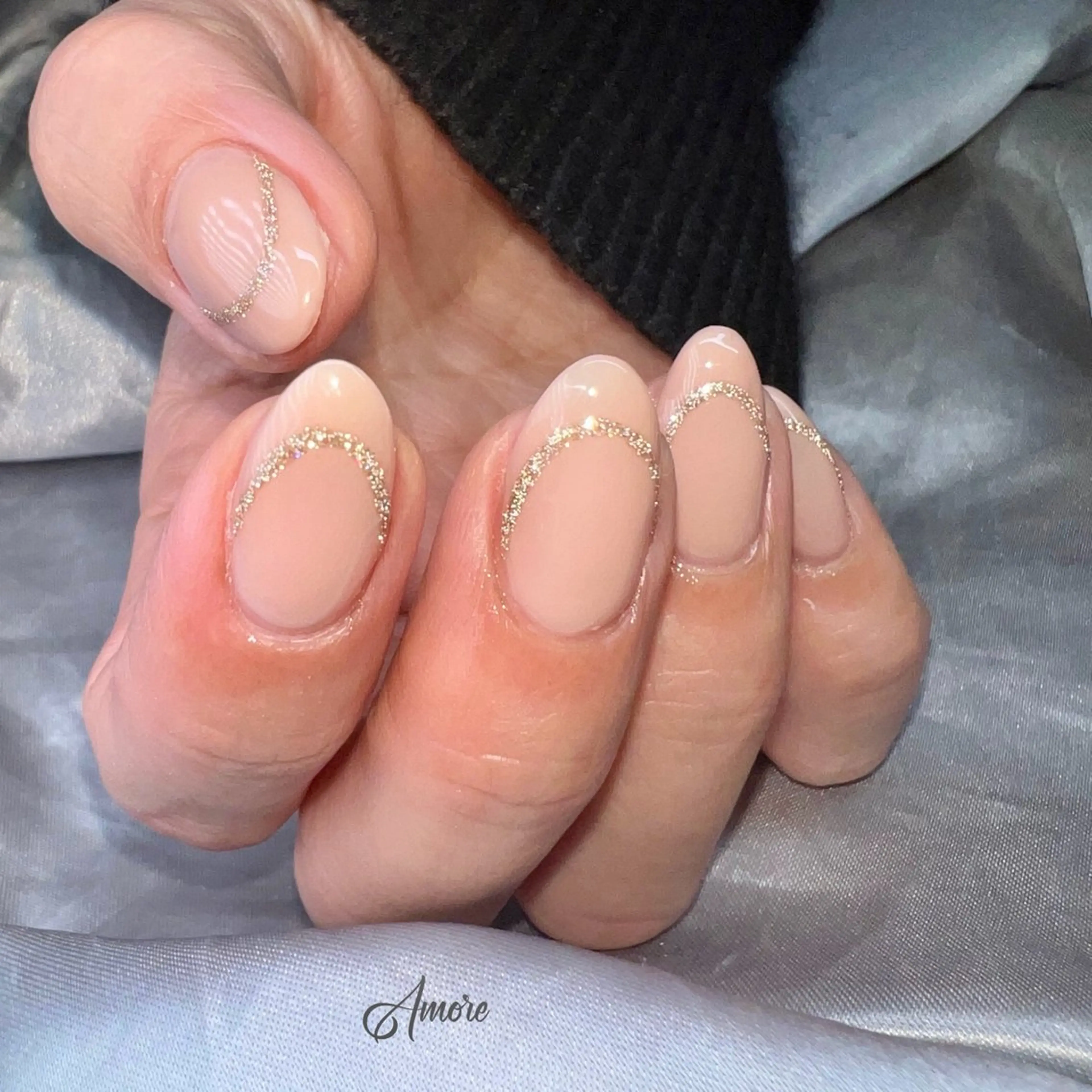 ネイル ジェルネイル キラキラネイル 韓国ネイル パラジェル 冬ネイル You kyehwaのネイルデザイン