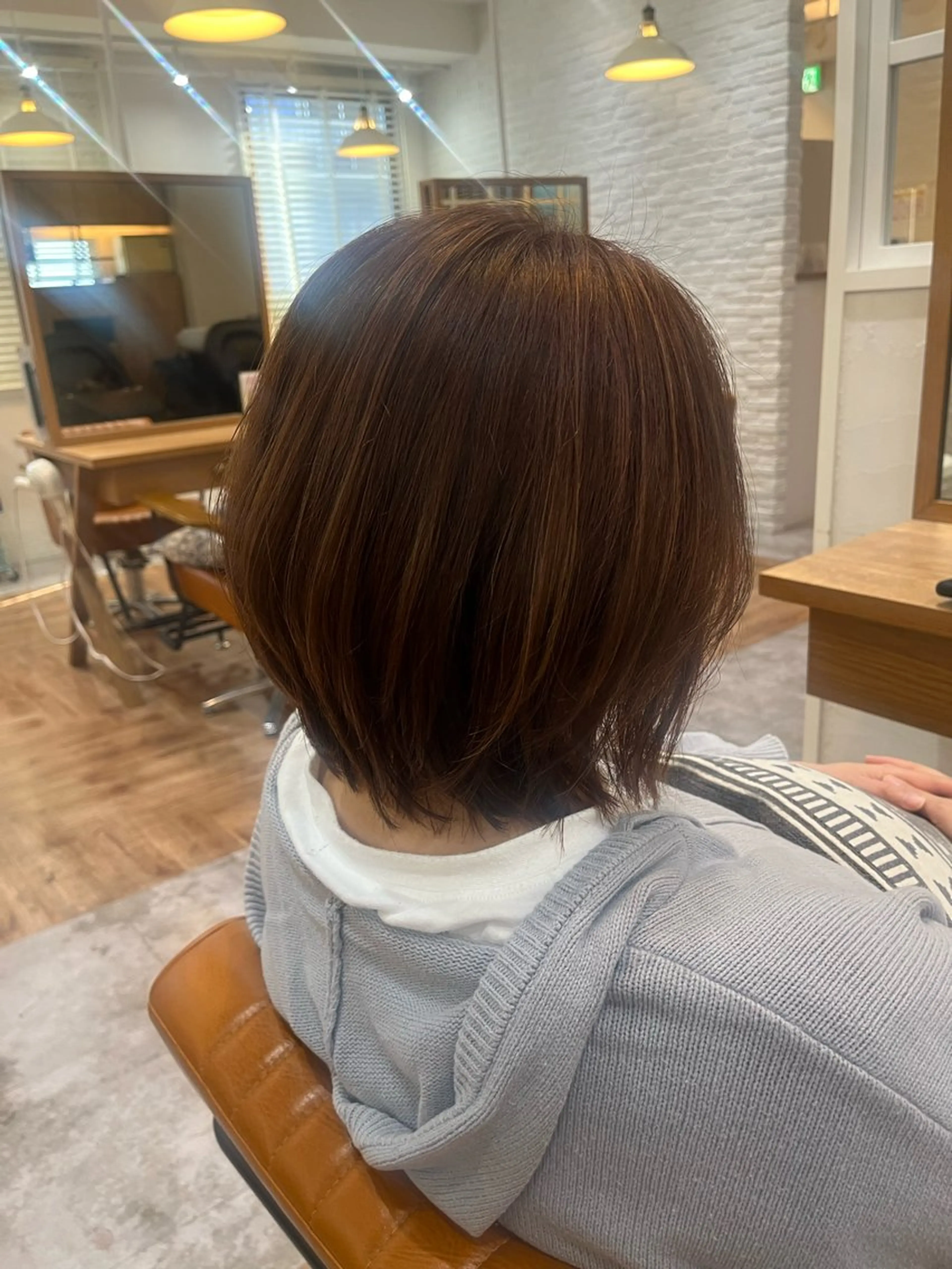 ミディアム ヘアカラー 松下 倫子のヘアスタイル