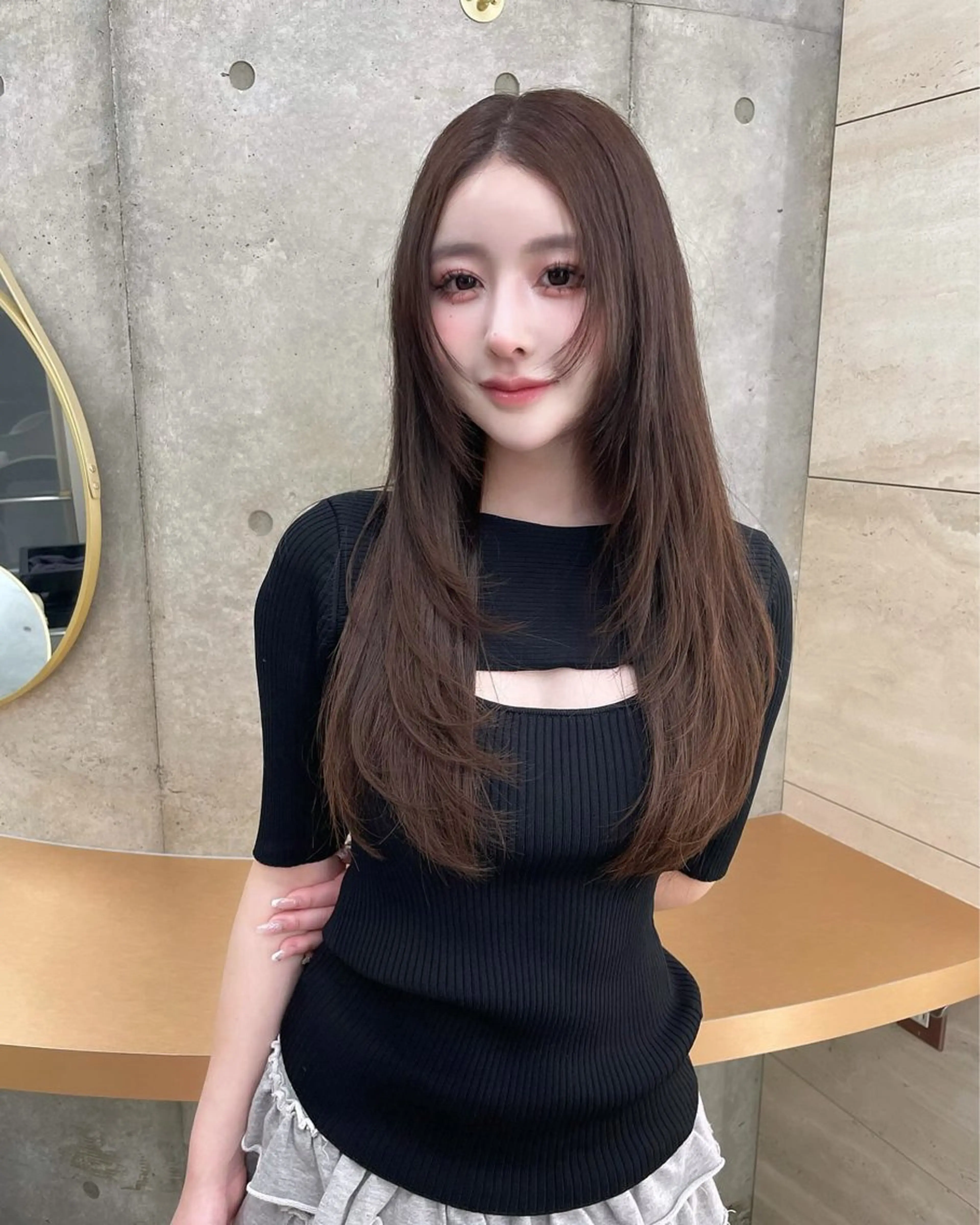 ロング カラー カット ヘアカラー 縮毛矯正 トリートメント 韓国ヘア🇰🇷 レイヤー/芝春樹のヘアスタイル