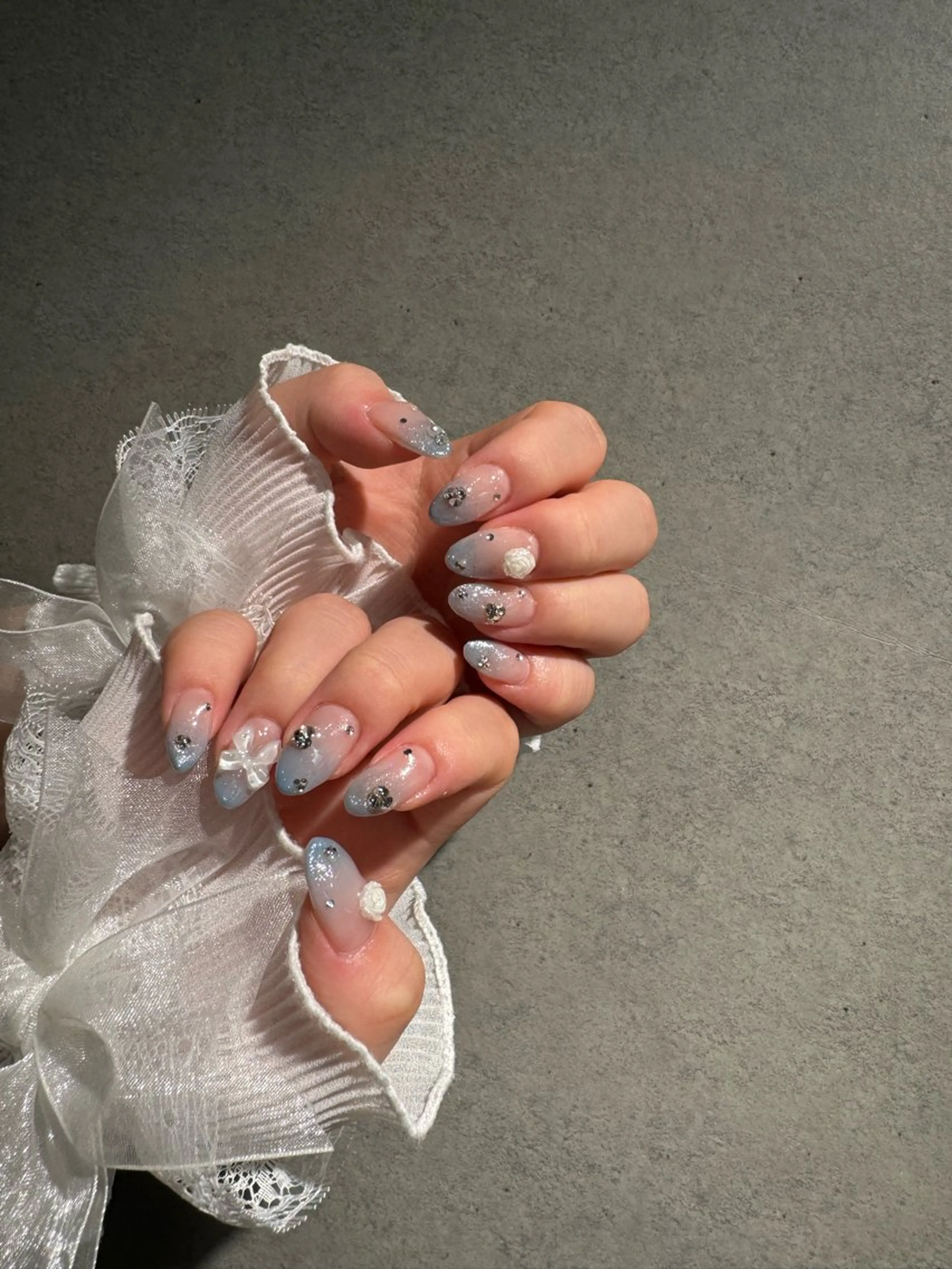 ネイル I-nailロング /ワンホン/キラキラのネイルデザイン