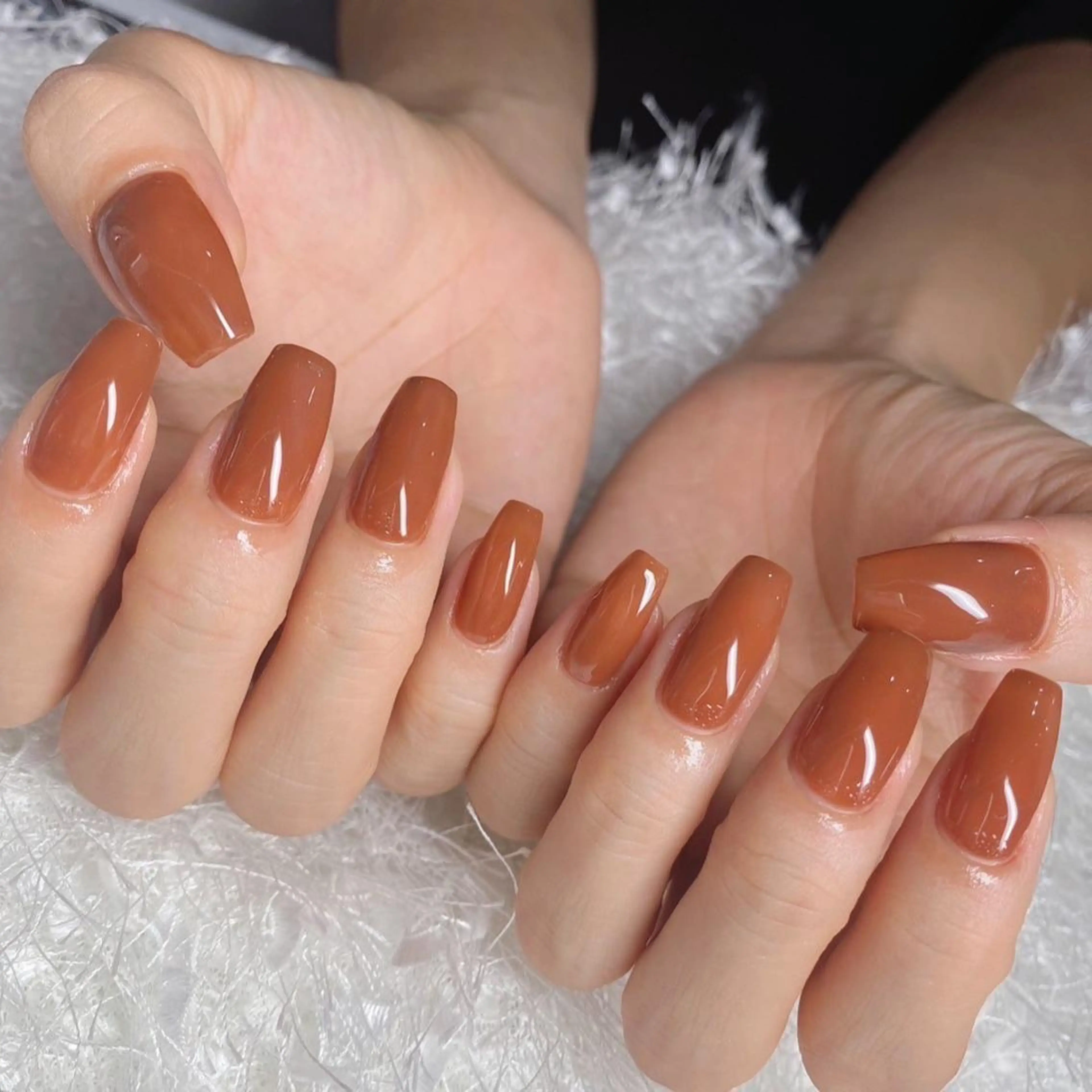 ネイル オーロラネイル 長さ出し フレンチネイル ジェルネイル グラデーション ハンドネイル Nail&eye Belire 新宿のネイルデザイン