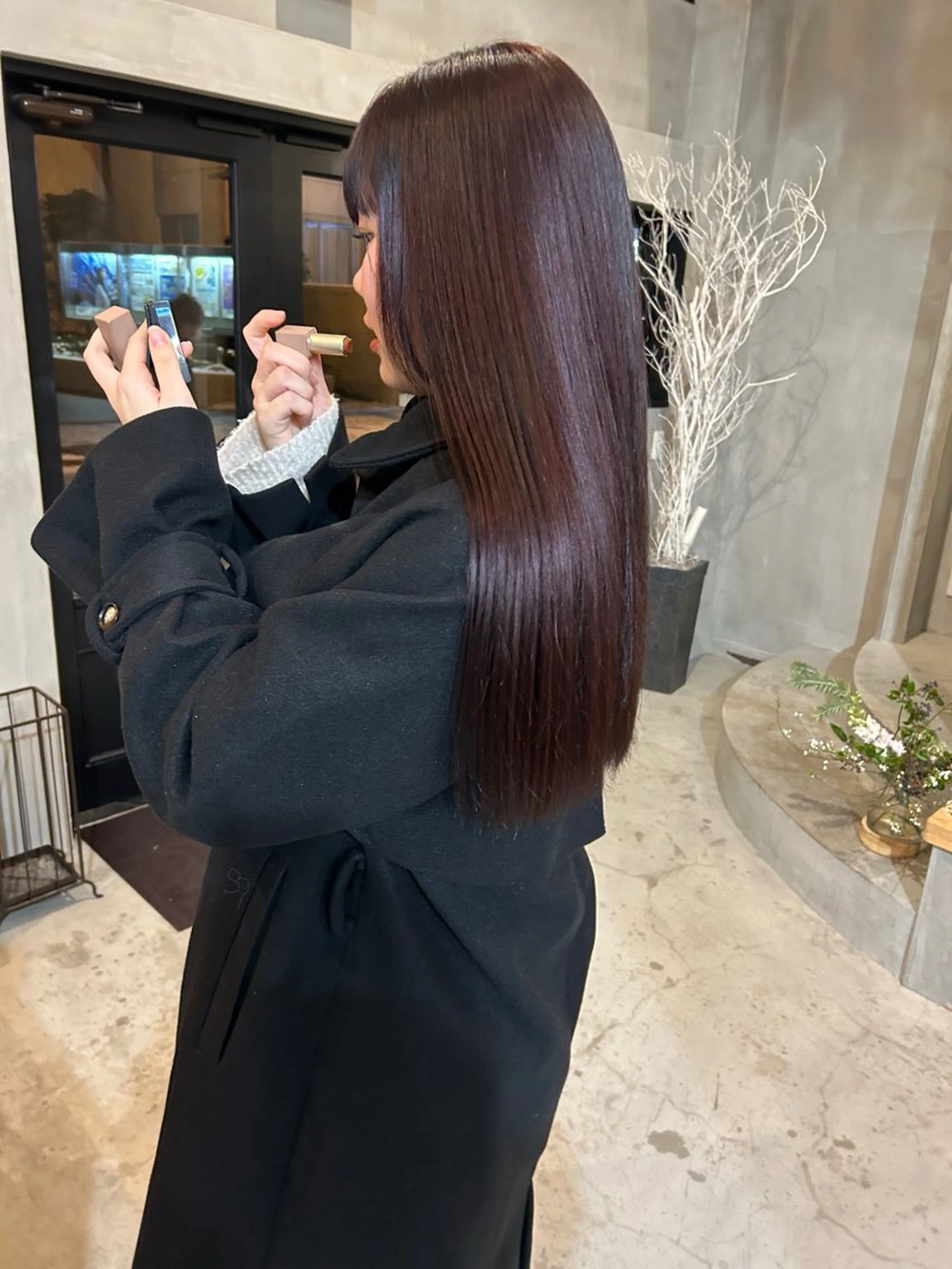 カラー レッドカラー Piu-所属・古澤 芽依のヘアスタイル