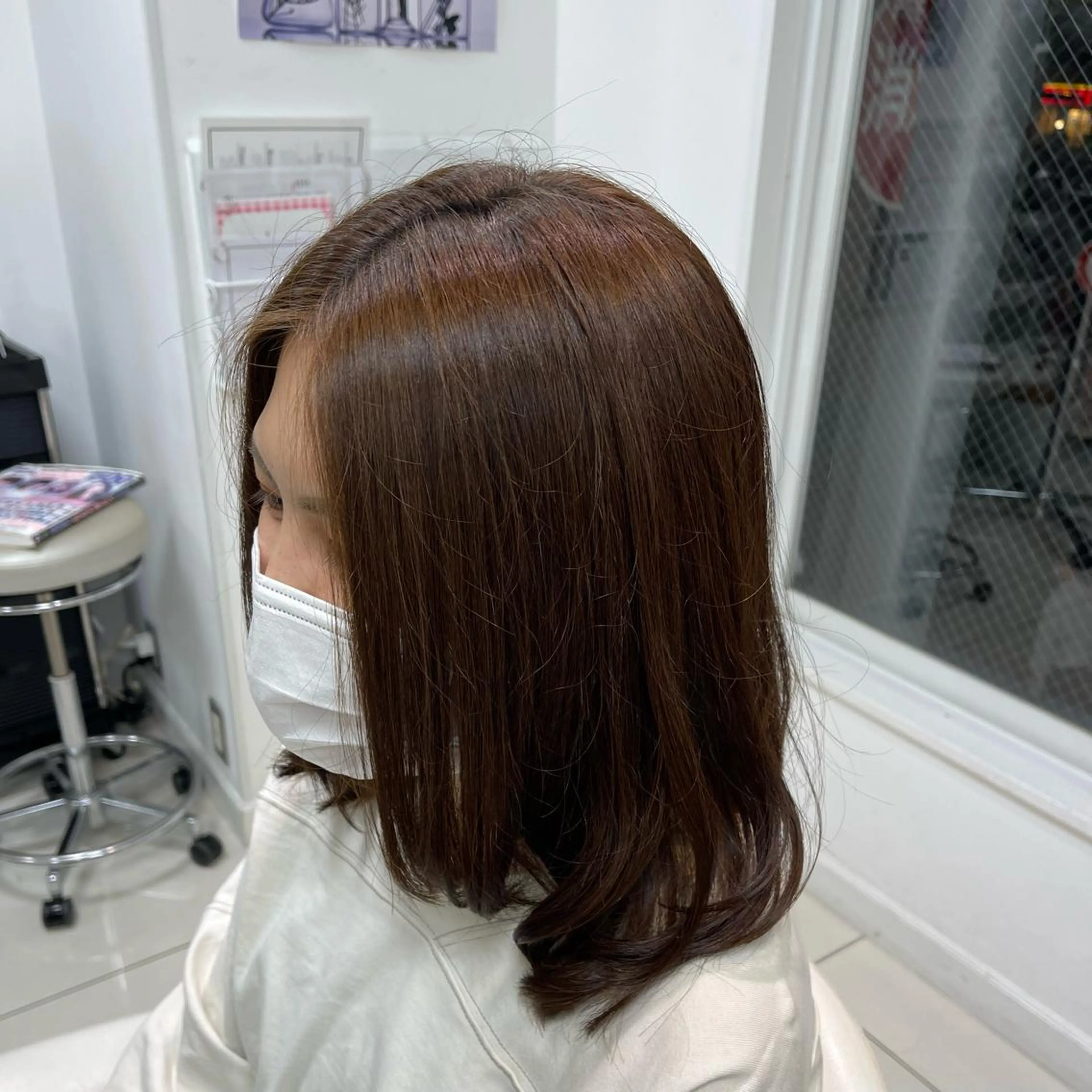 ミディアム パーマ ミディアムパーマ 藤原 亜美🤍のヘアスタイル