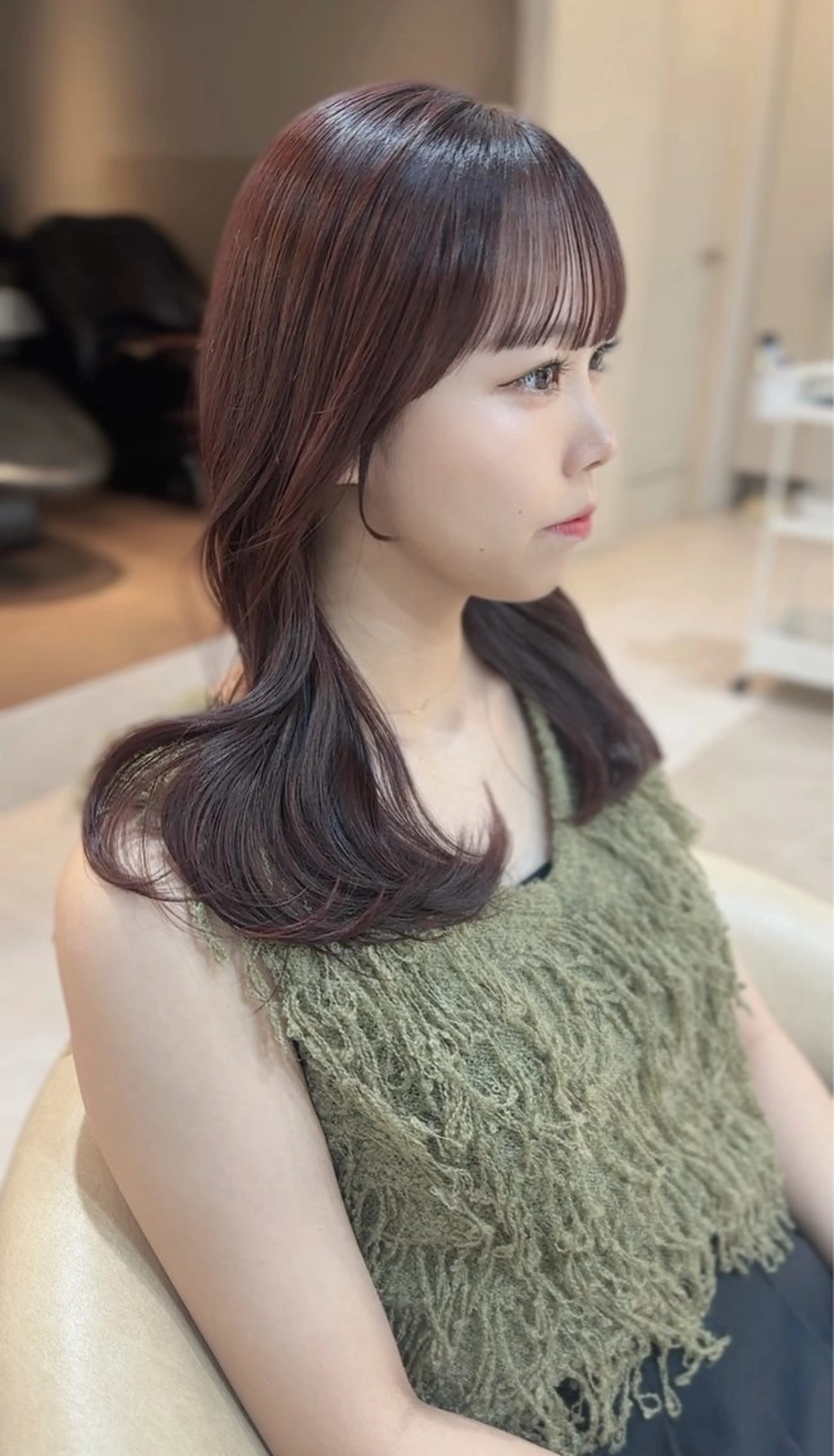 ロング カラー カット ヘアカラー トリートメント Akane レイヤー/艶カラーのヘアスタイル