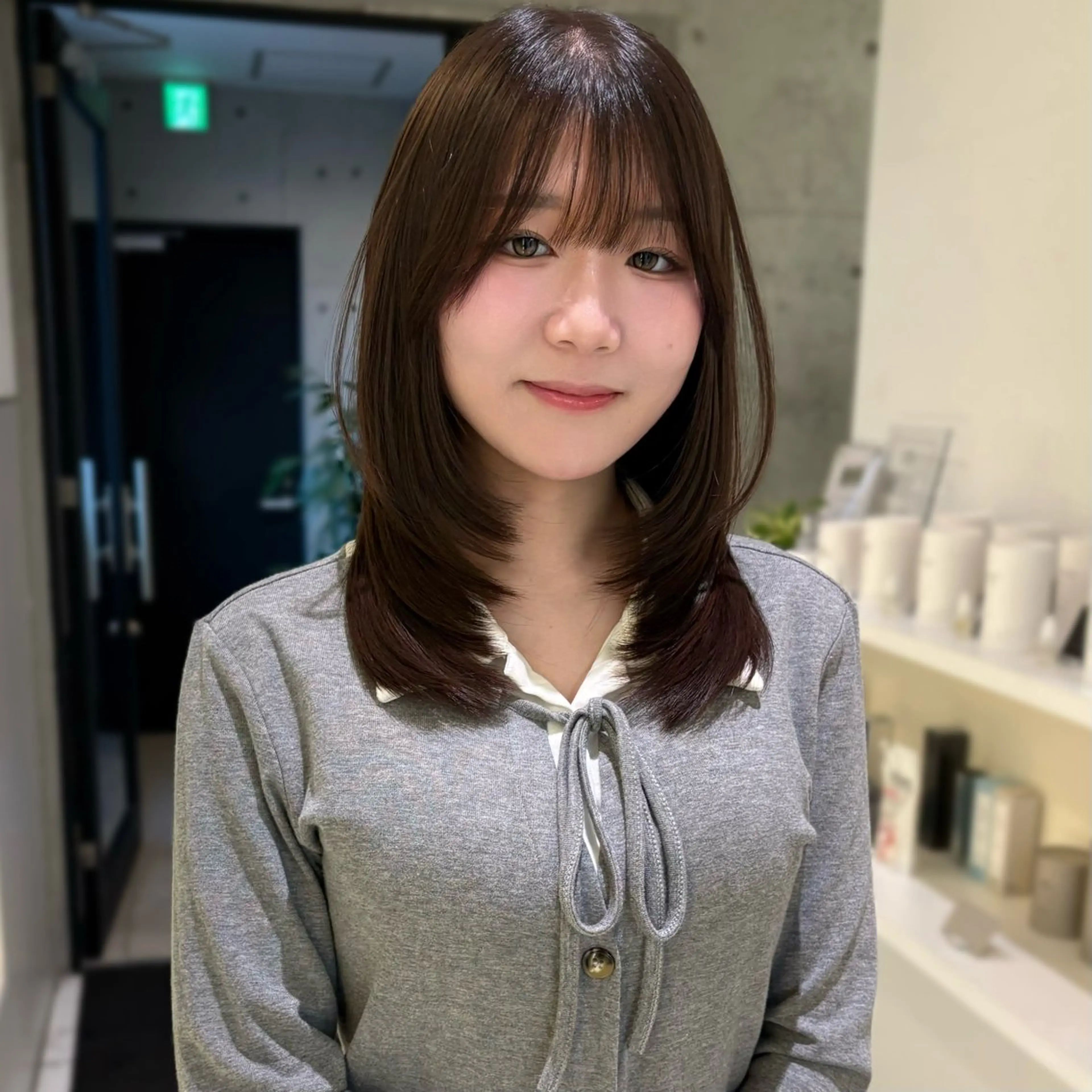 ミディアム 髪質改善 レイヤーカット トリートメント カット トリートメント riko/レイヤー カット/ヘアセットのヘアスタイル