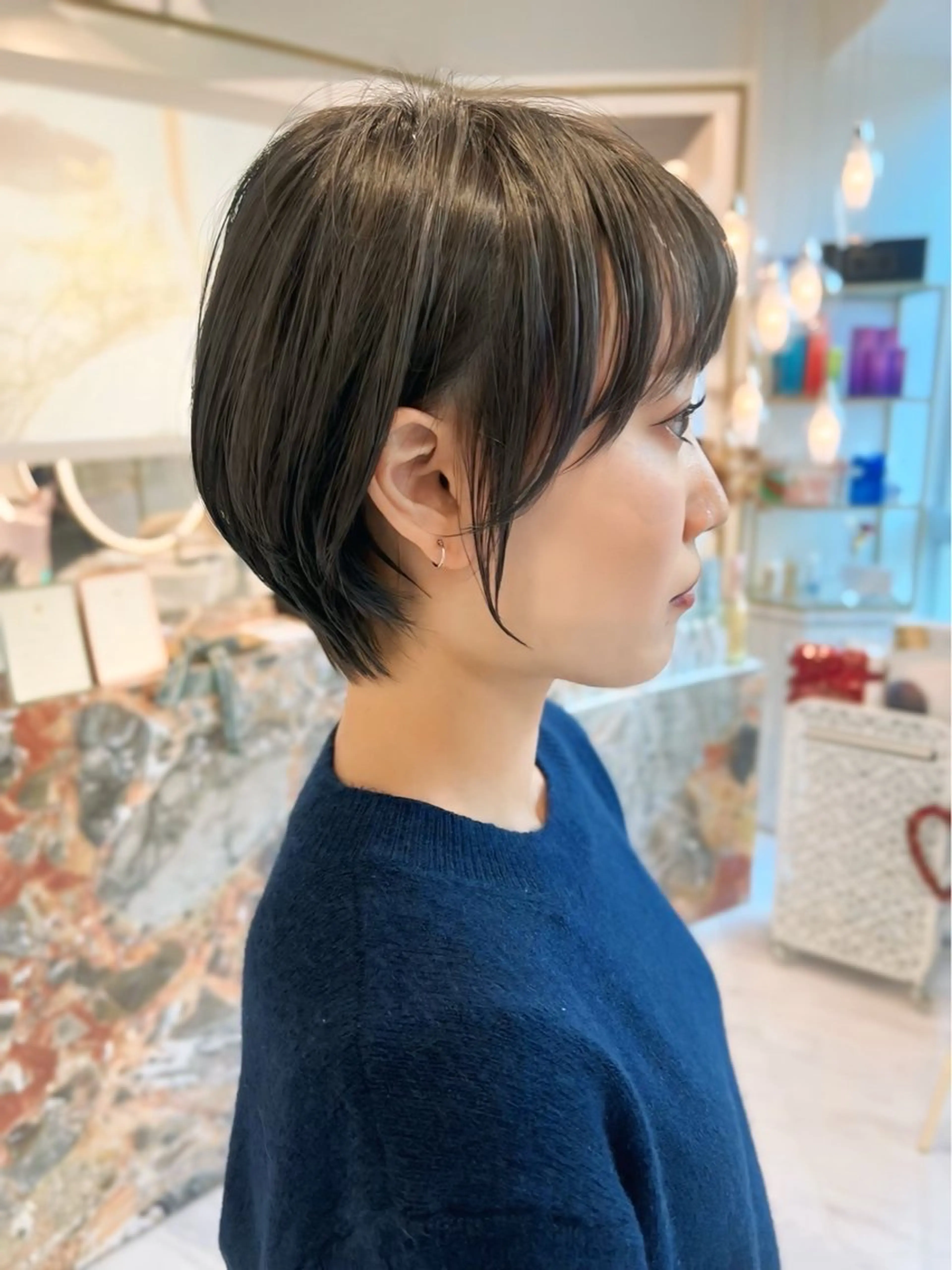 ショート カラー 似合わせカット ショートヘア カット ヘアカラー ショート/丸み/ 小顔/ERIのヘアスタイル