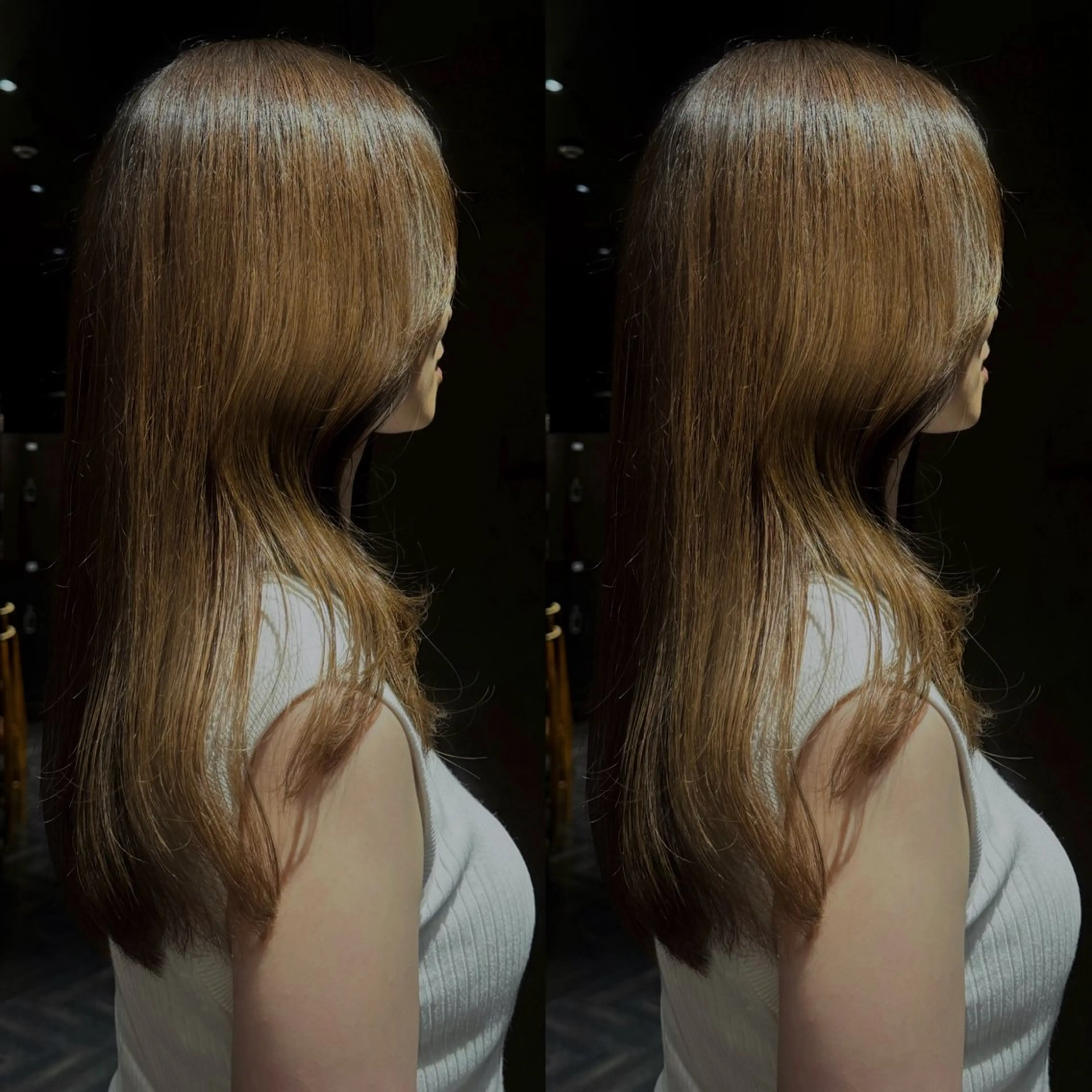 セミロング ヘアカラー Rena  Taka hashi/髪質改善のヘアスタイル